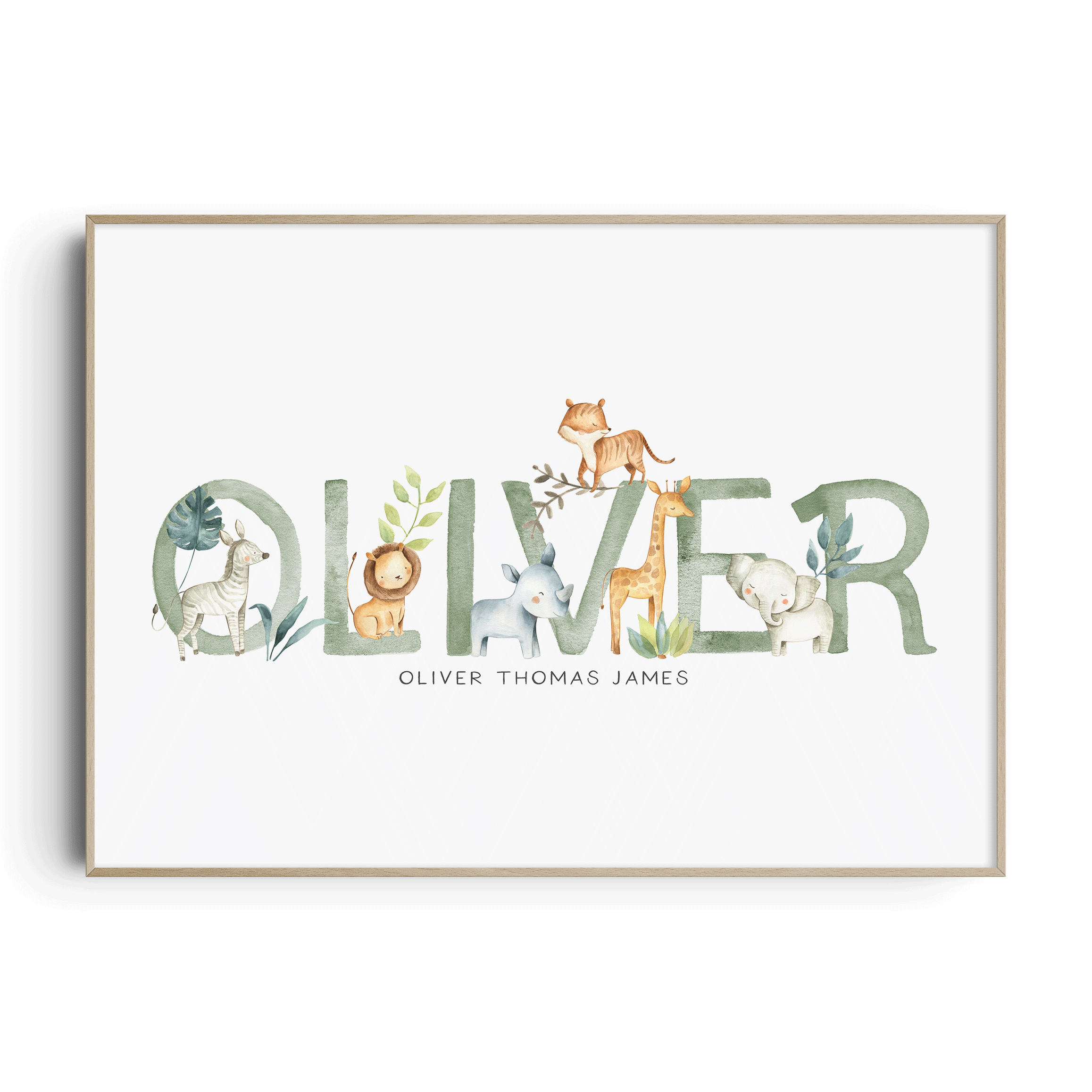 Safari Animal Name Print