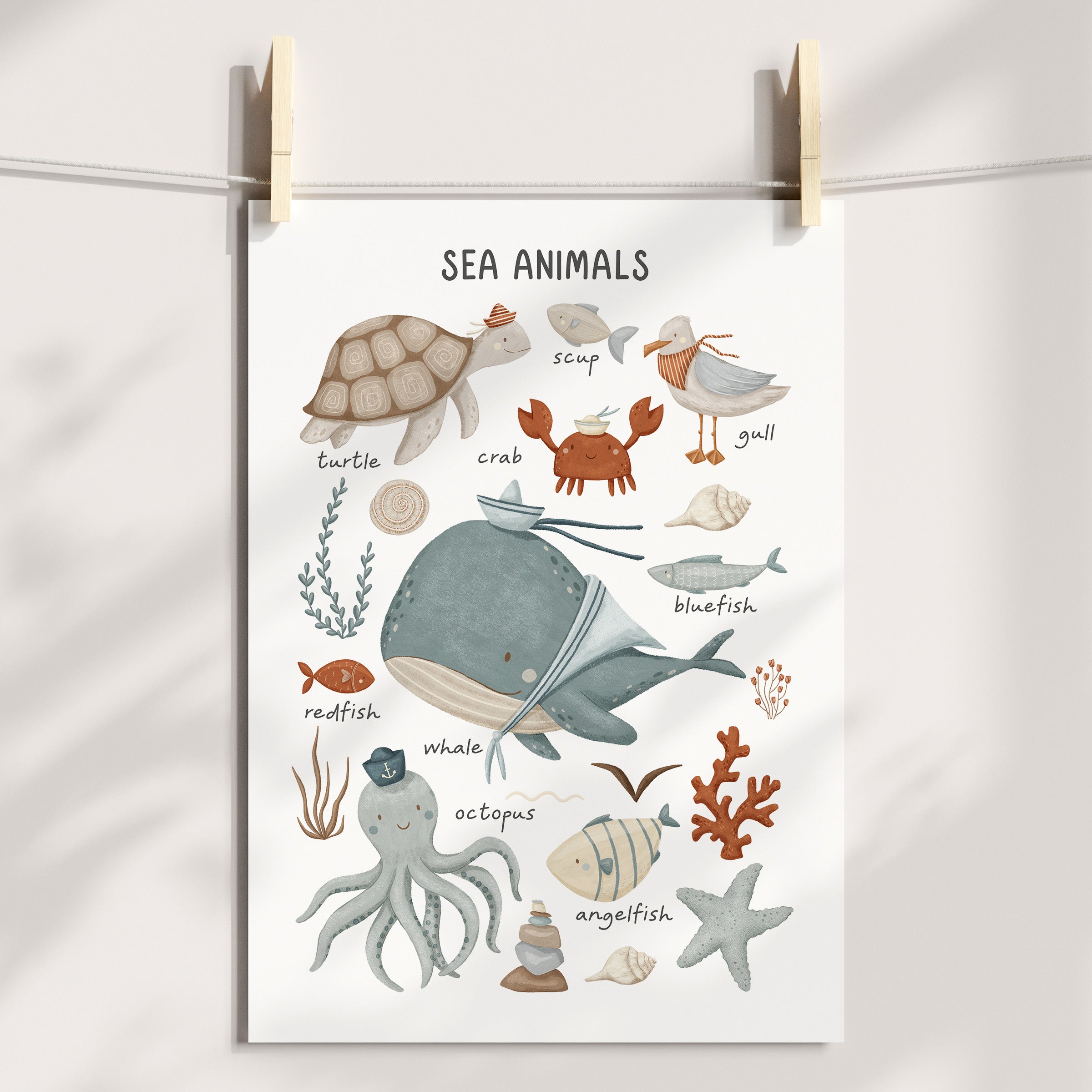 Sea Animals, Alphabet & Name Prints