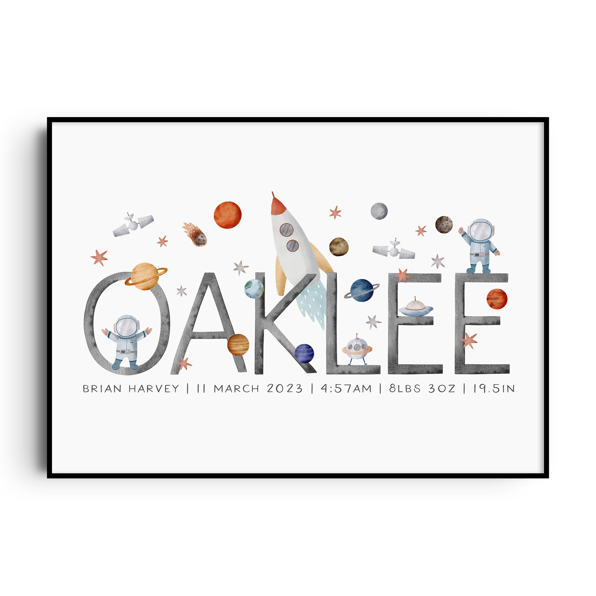 Space Name Print