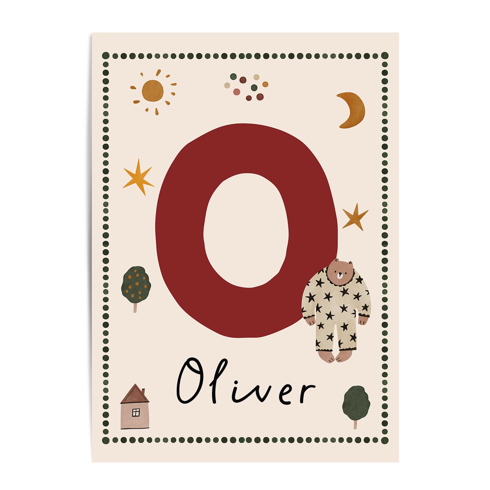 Whimsy Bear Letter & Name Print