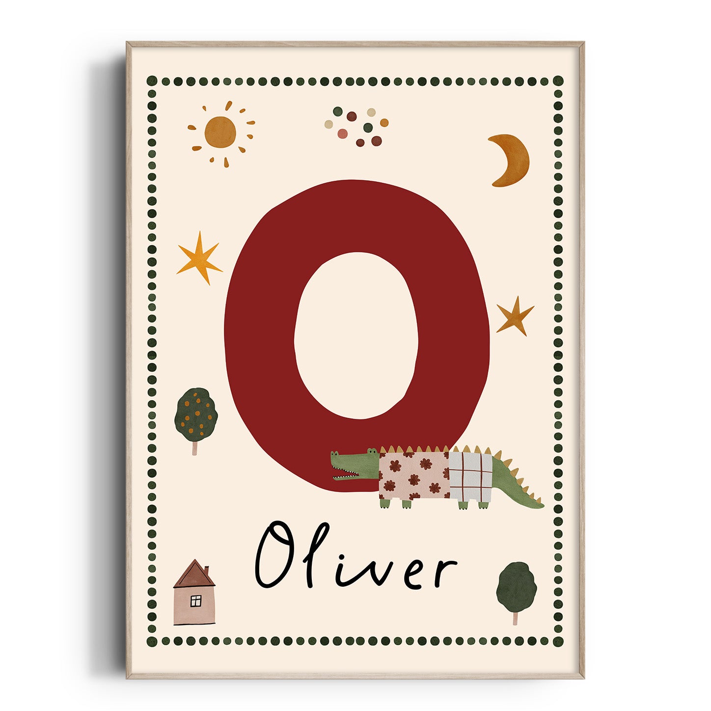 Whimsy Crocodile Letter & Name Print