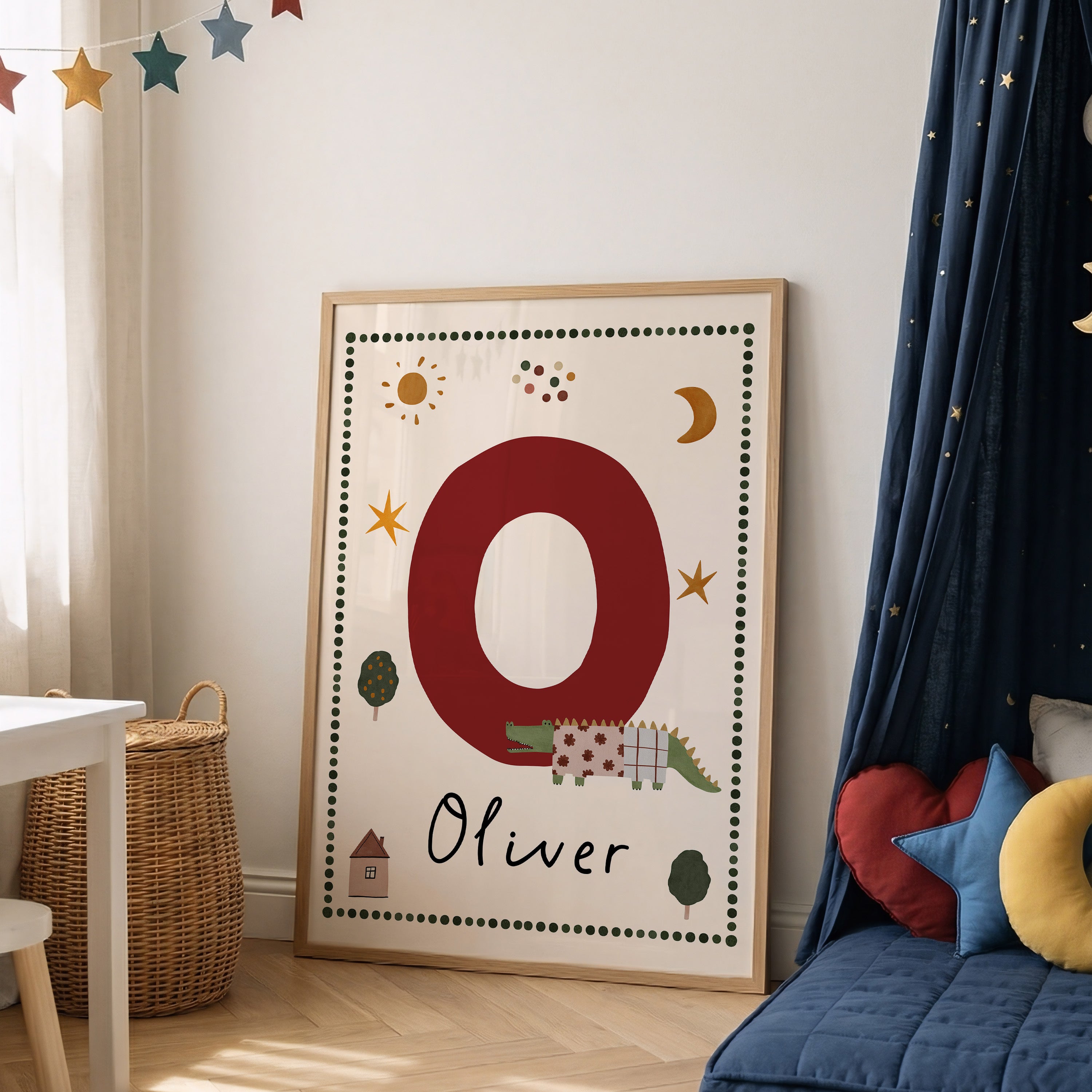 Whimsy Crocodile Letter & Name Print