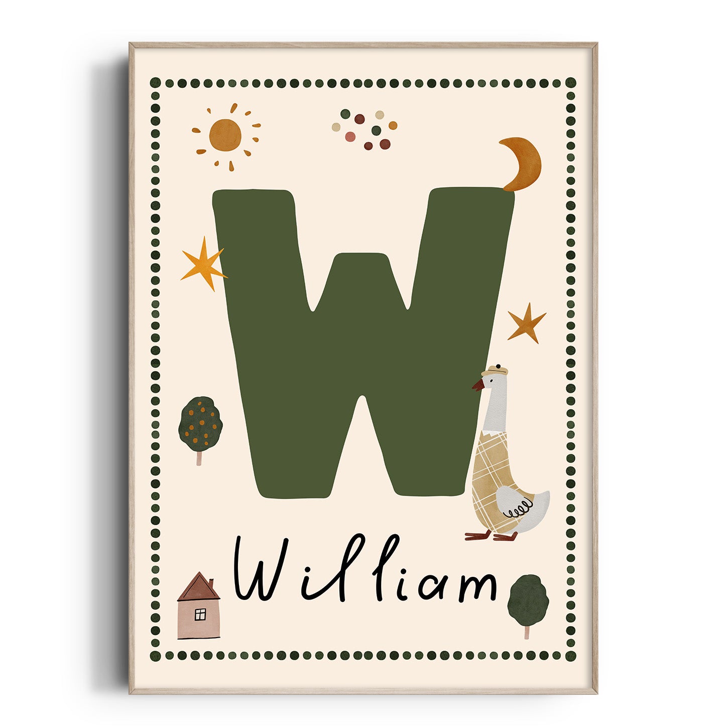 Whimsy Duck Letter & Name Print