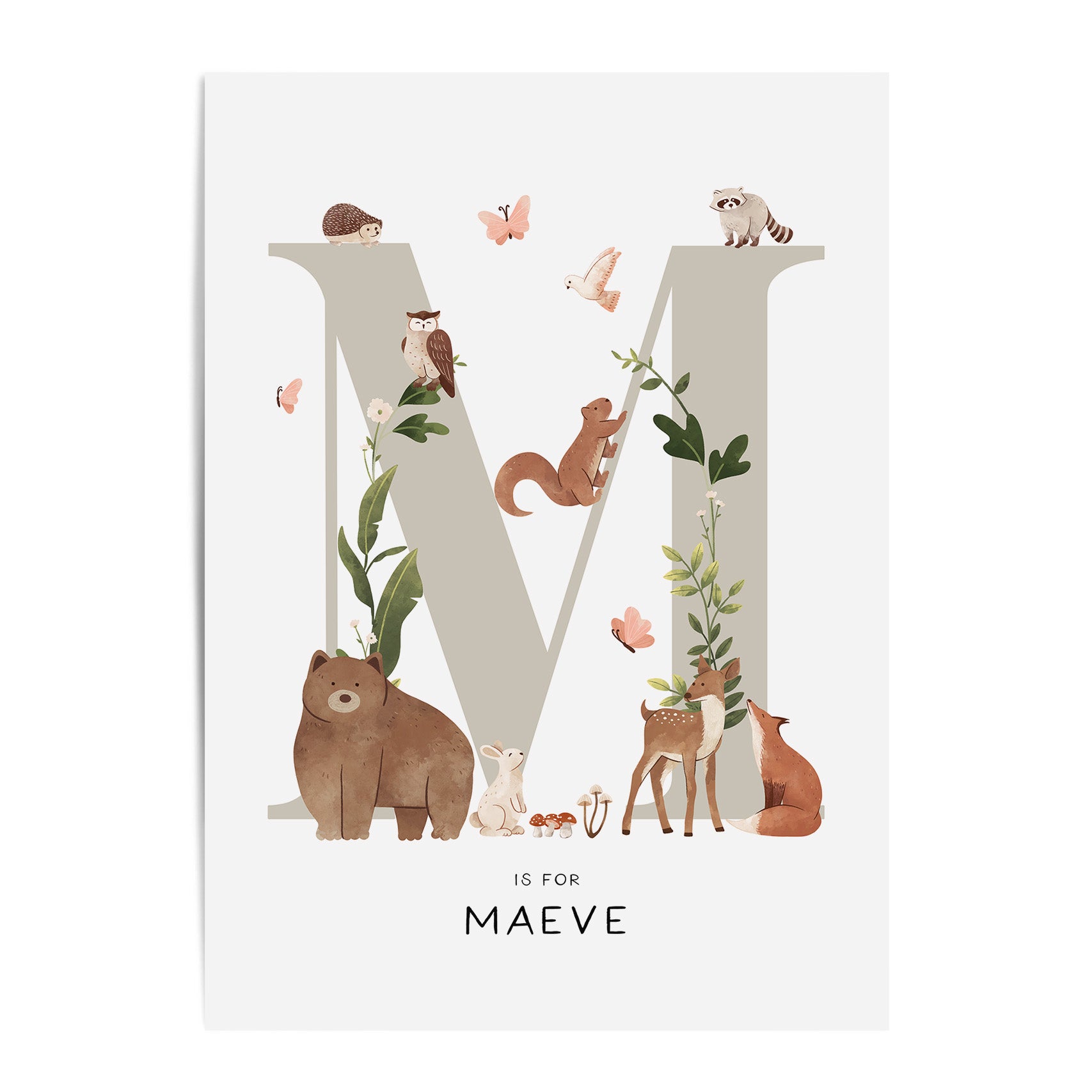 Forest Animal Letter & Name Print
