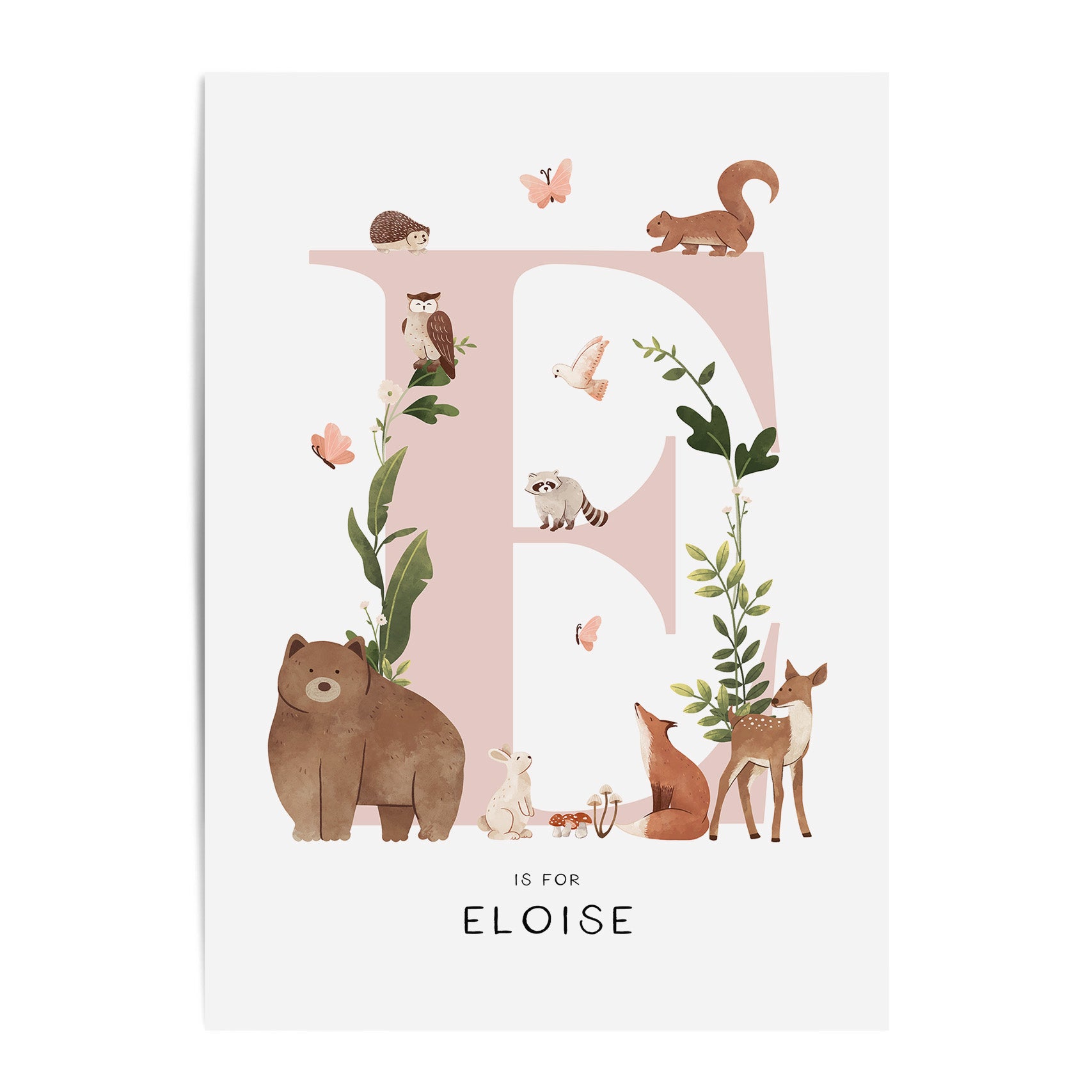Forest Animal Letter & Name Print