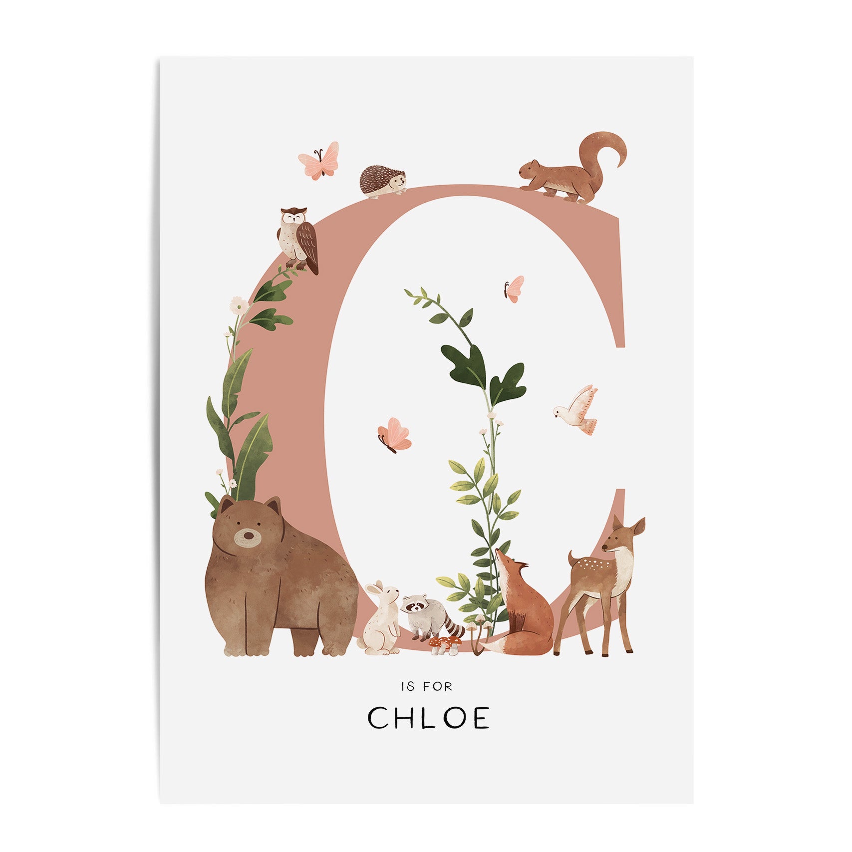 Forest Animal Letter & Name Print