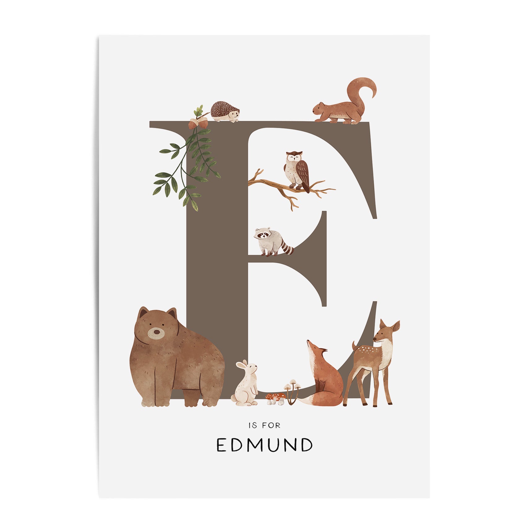 Forest Animal Letter & Name Print