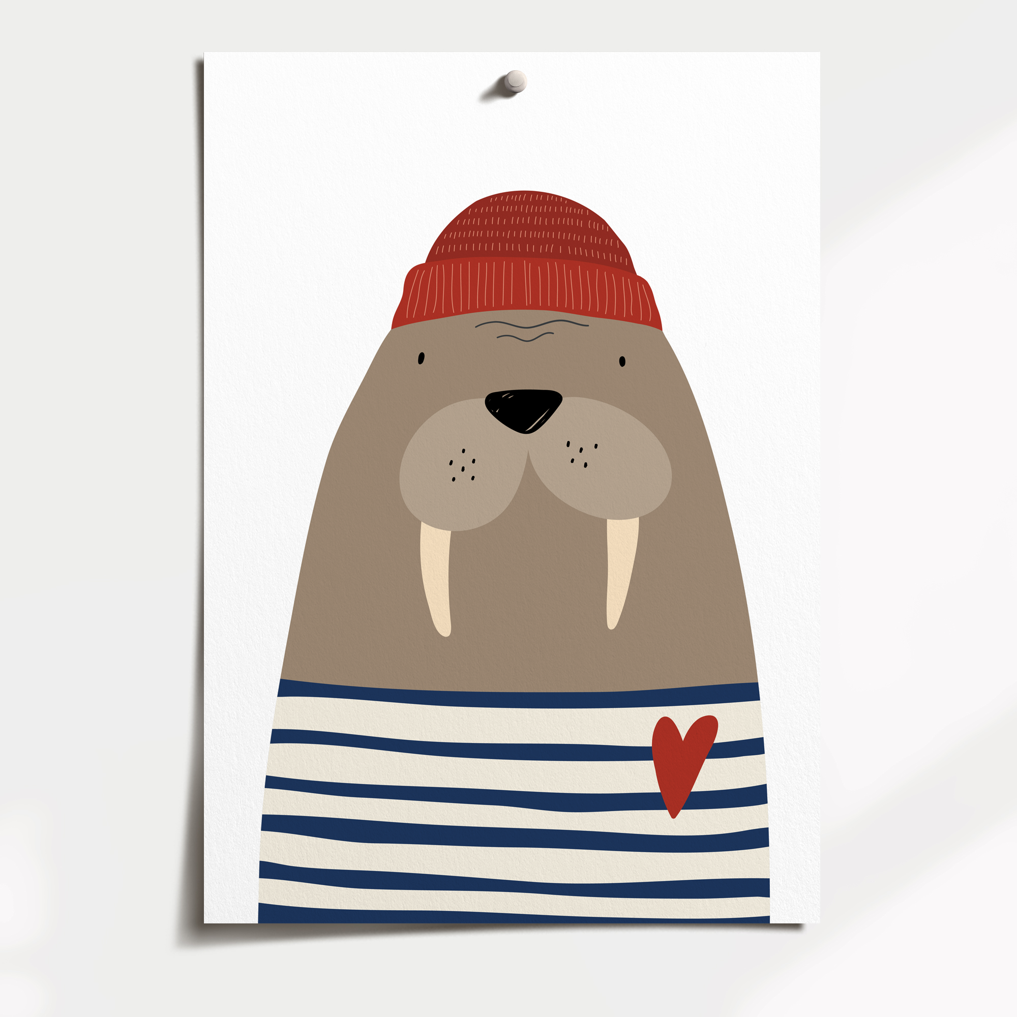 Walrus Sailor Print