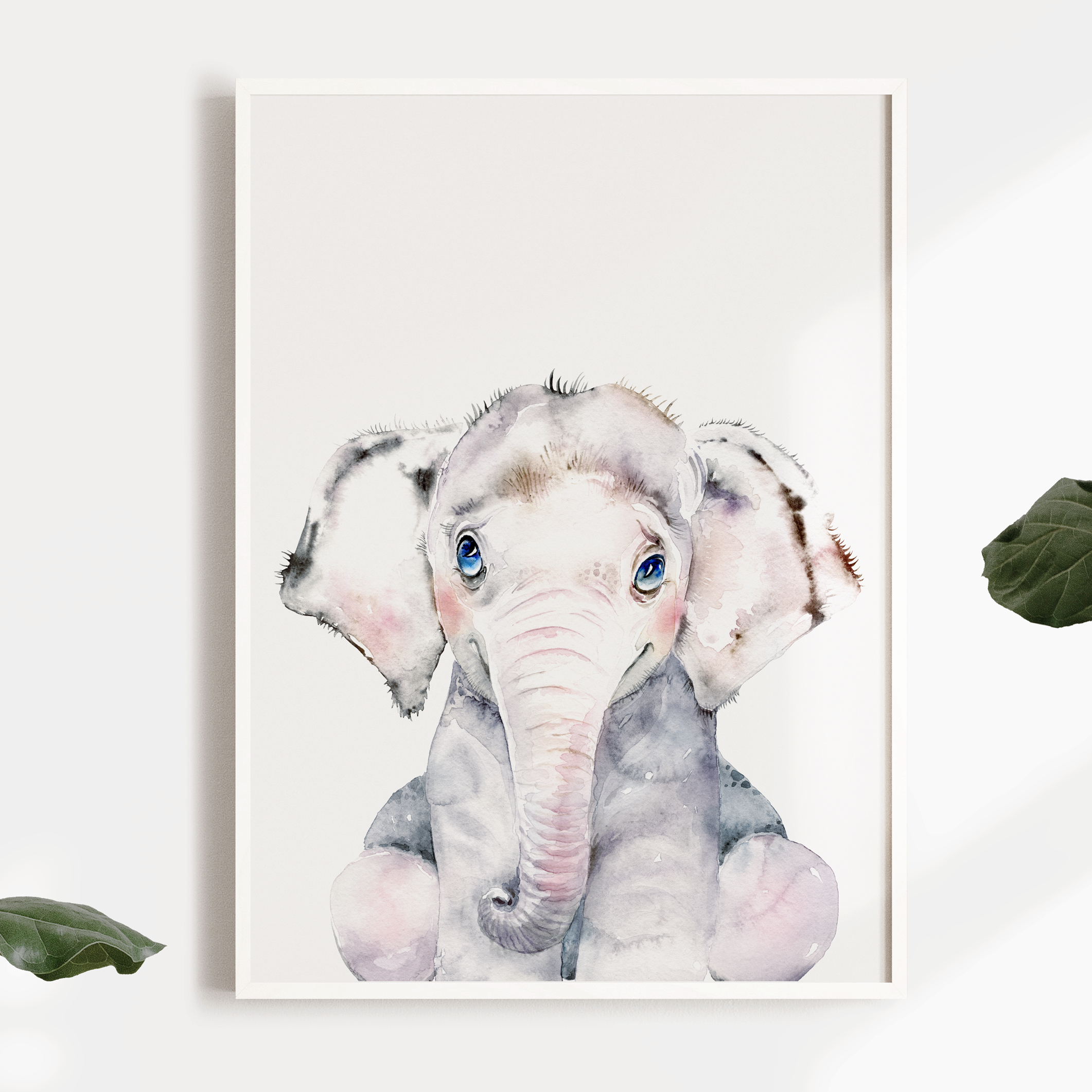 Panda, Elephant & Giraffe Print