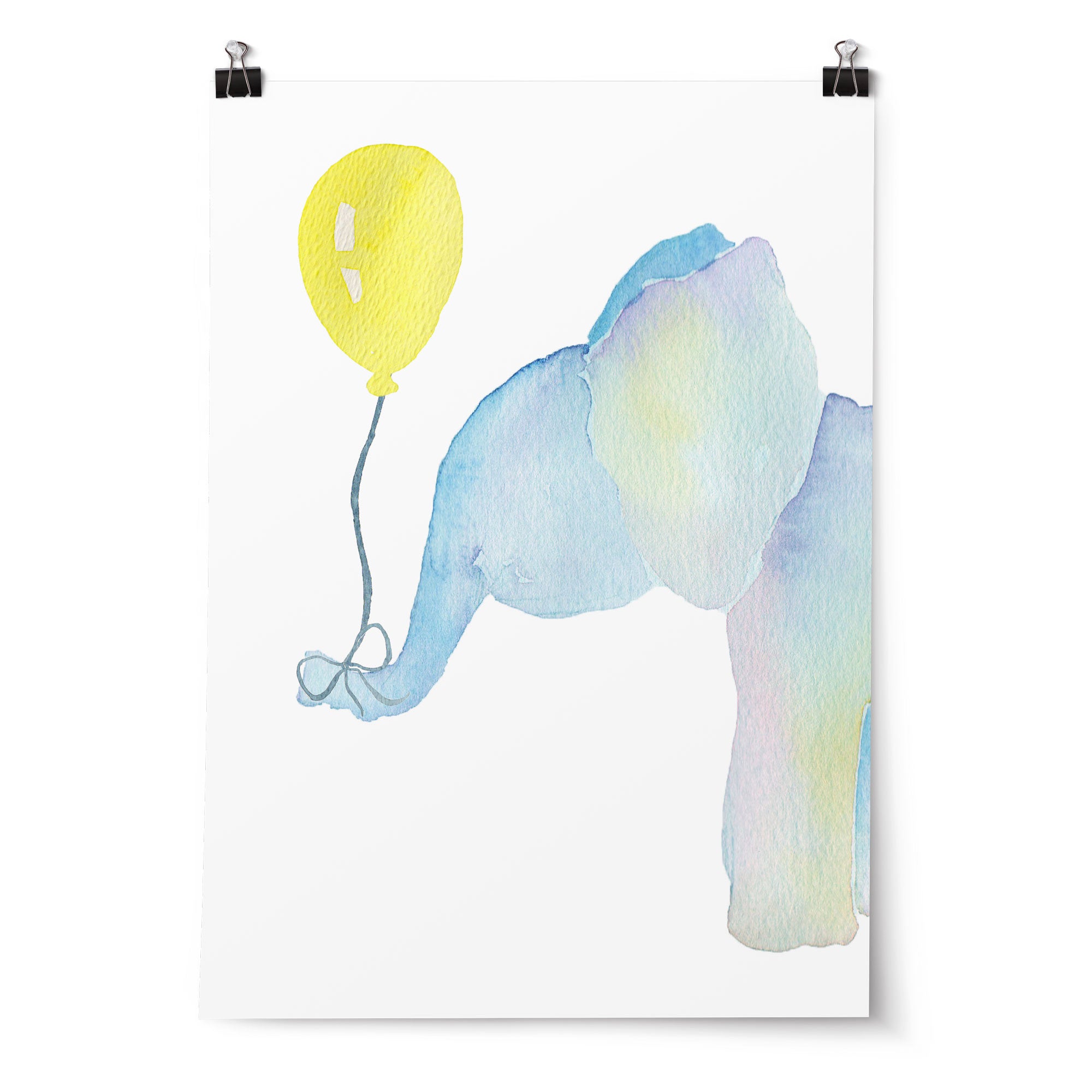 Watercolour Elephant Print