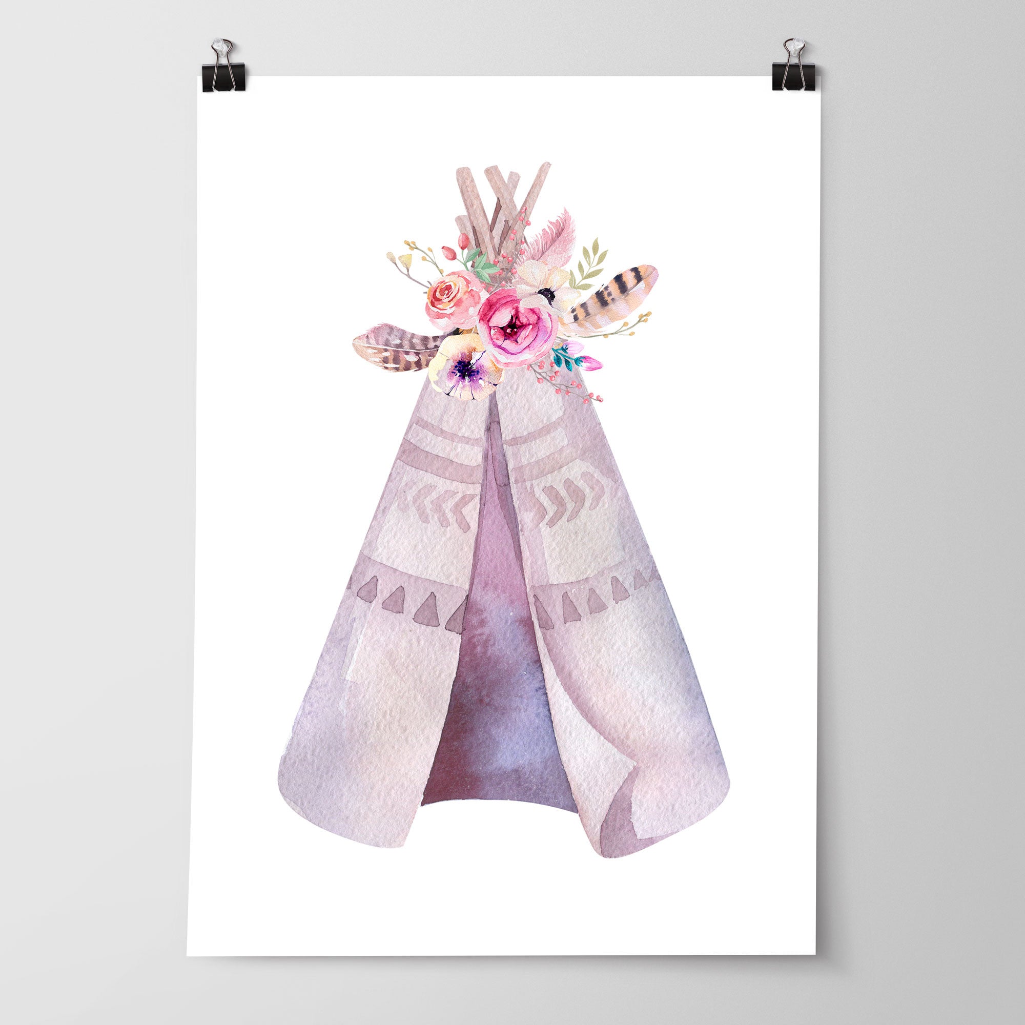 Teepee, Arrows & Antler Name Prints