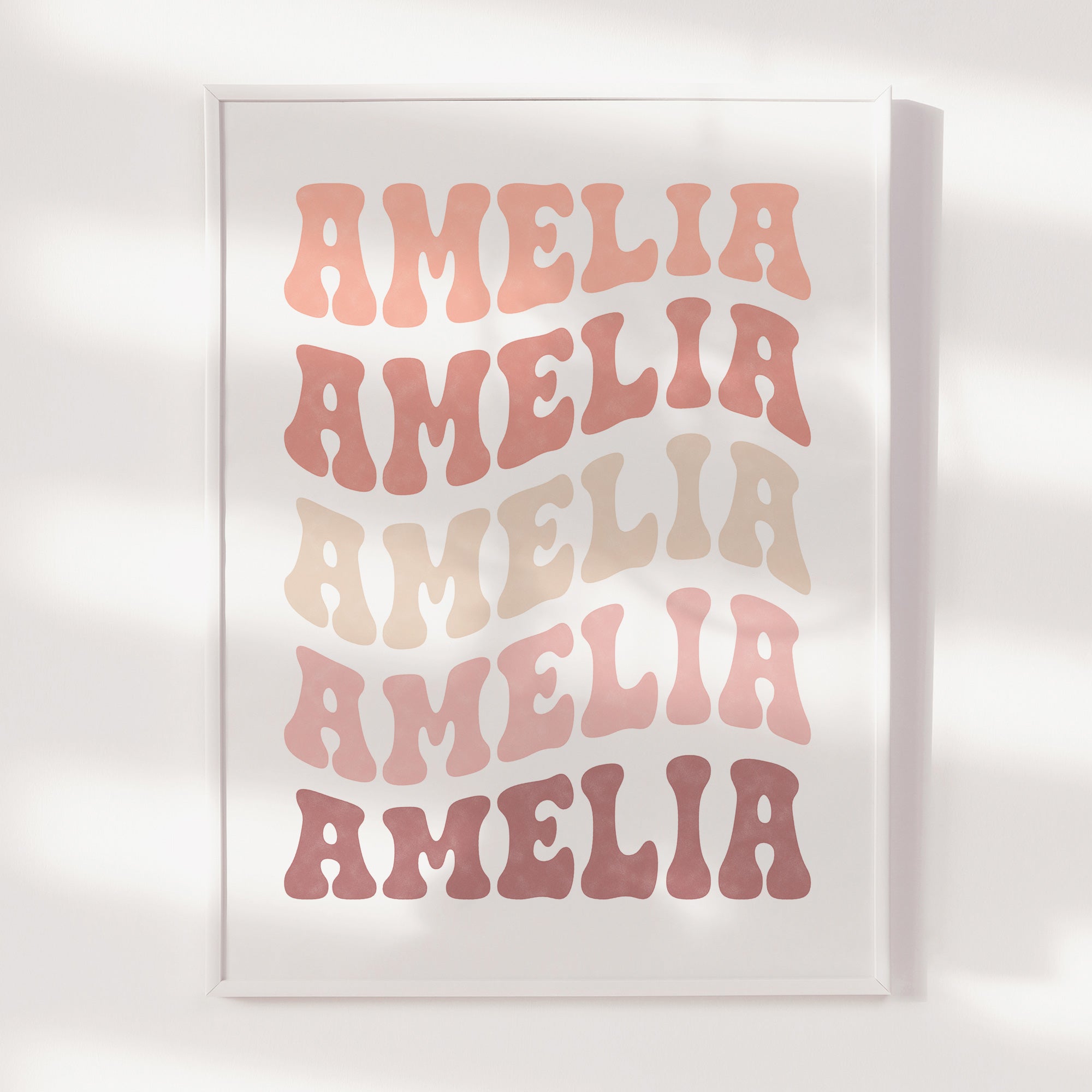 Wavy Retro Name Print