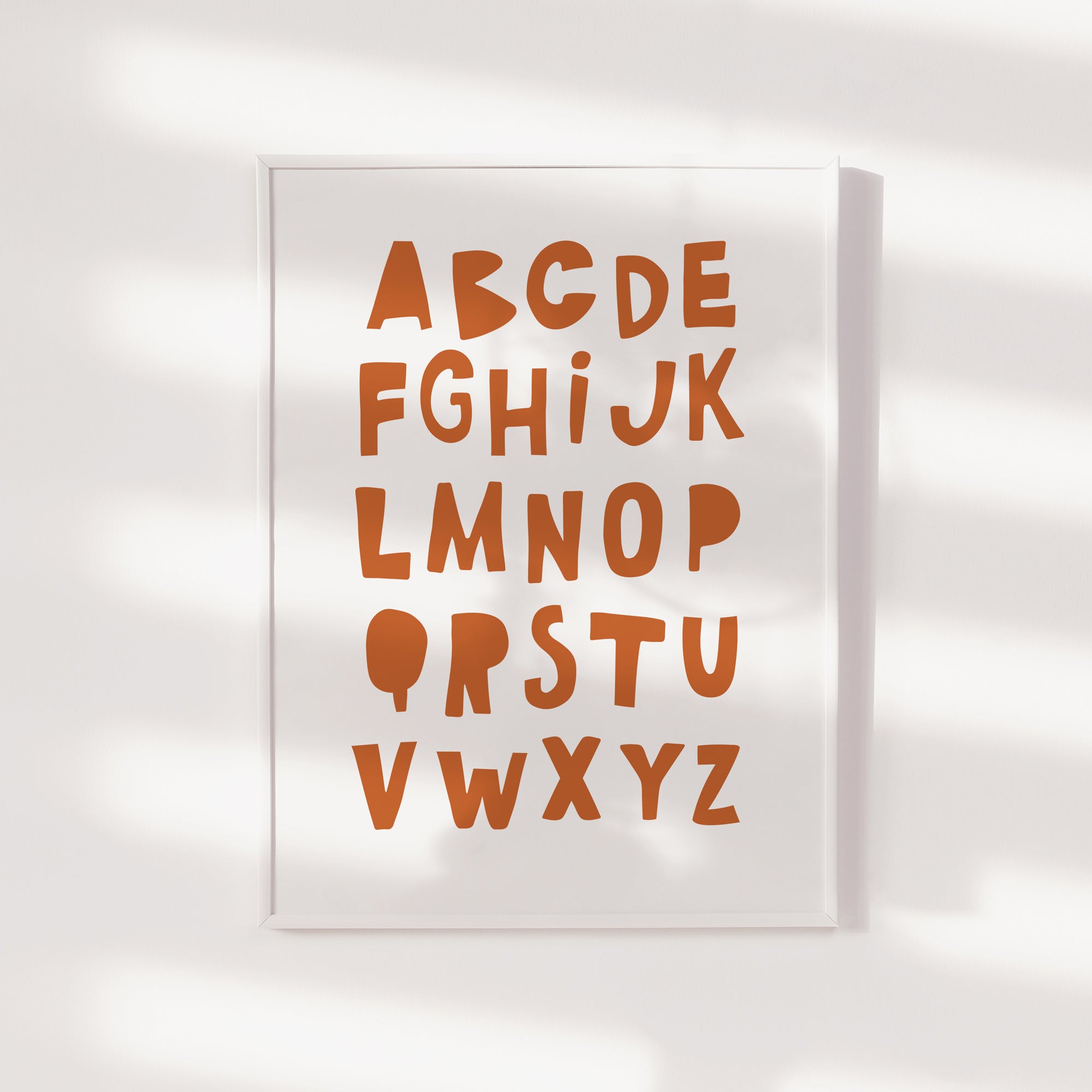 Terracotta Alphabet Print