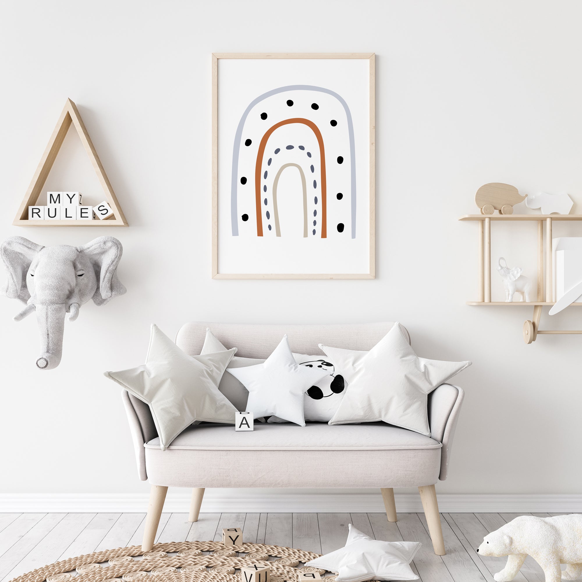 Rainbow Nursery Print