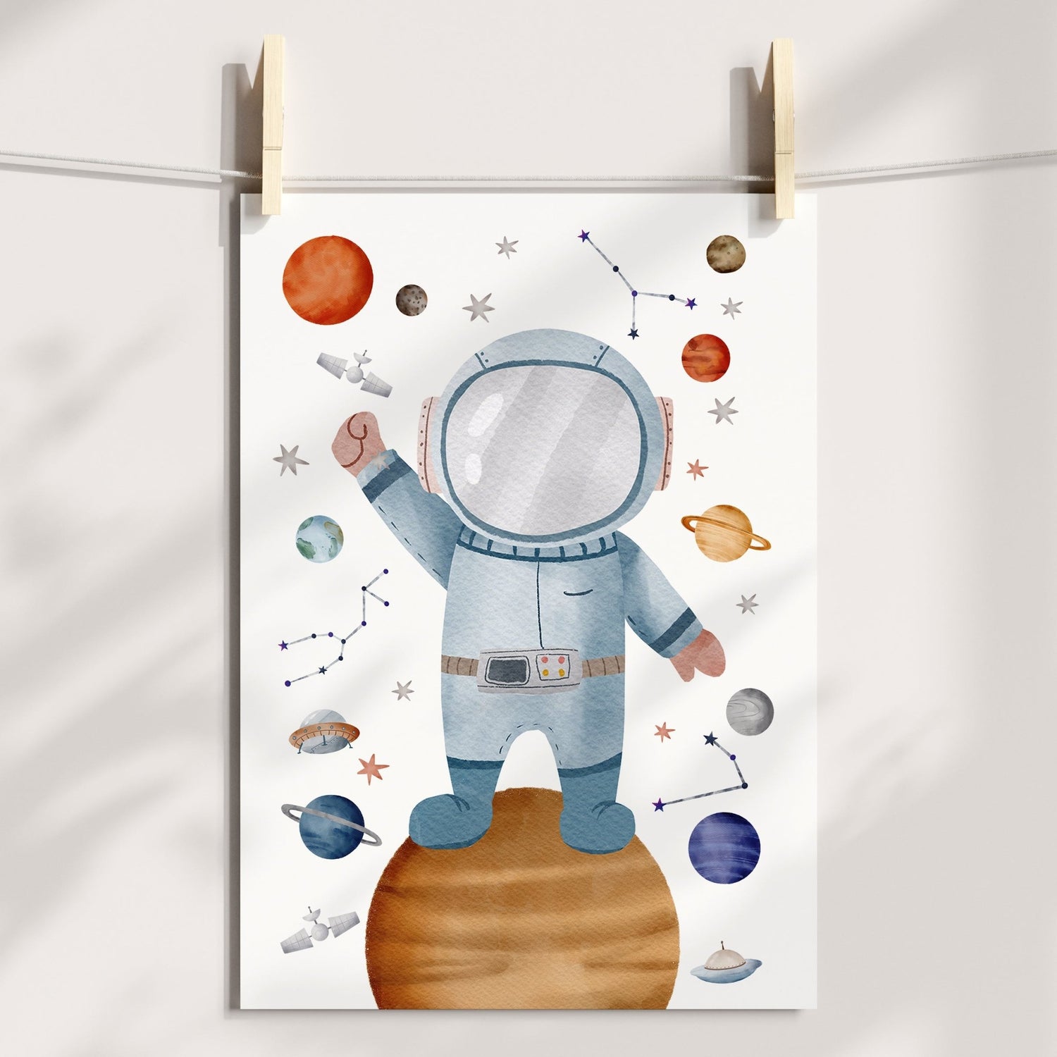 Astronaut, Name & Solar System Prints