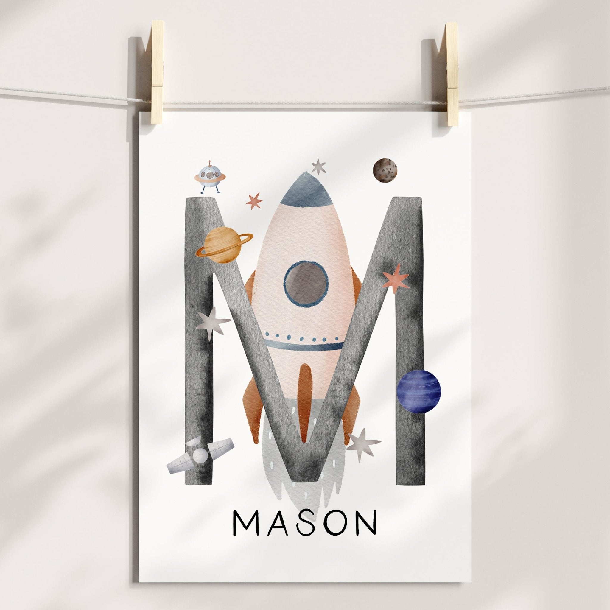 Astronaut, Name & Solar System Prints
