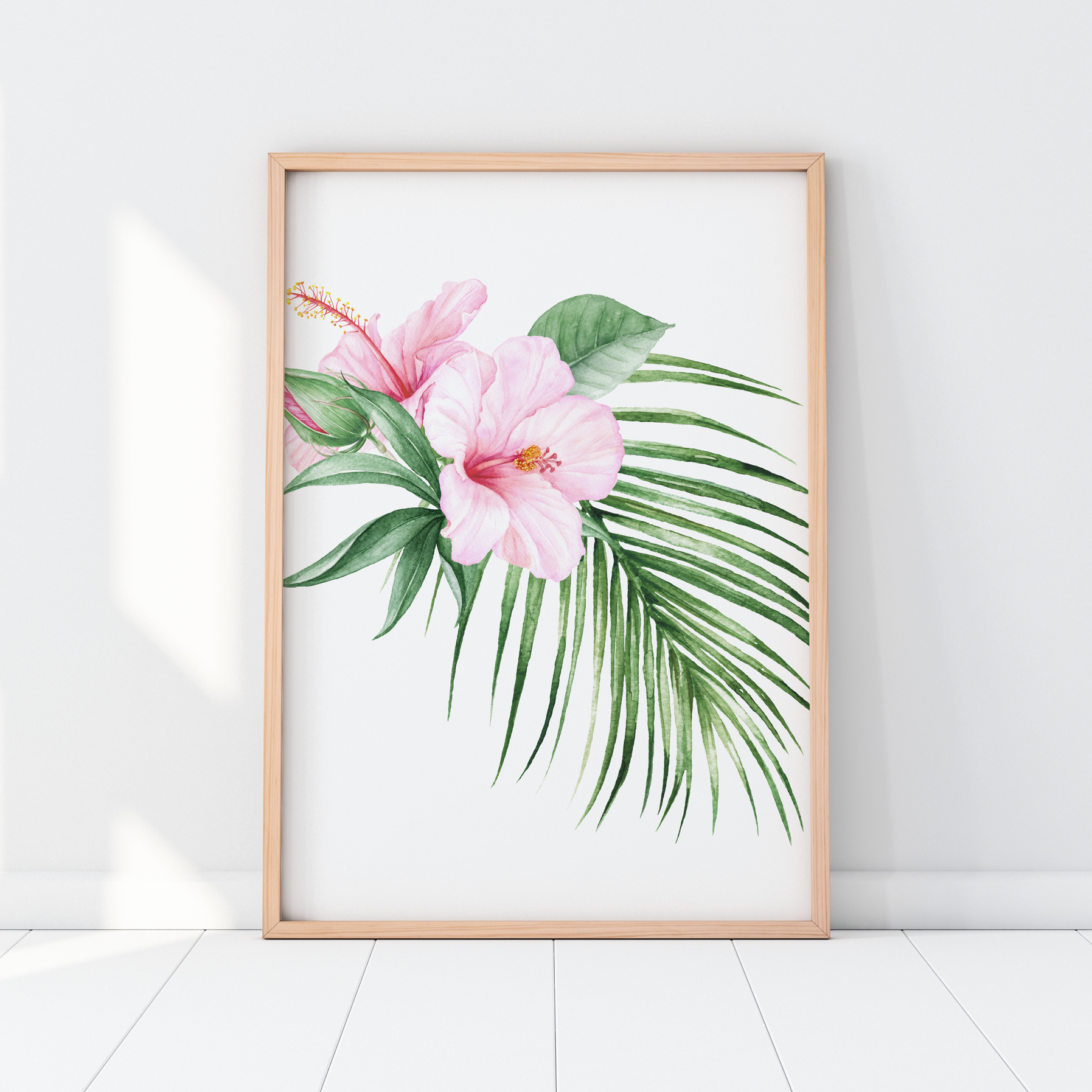 Watercolour Elephant, Greenery & Letter Prints