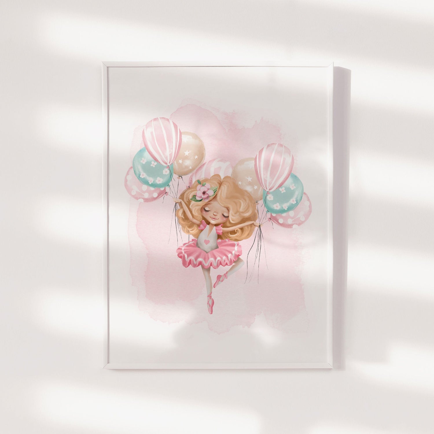Ballerina & Balloons Print