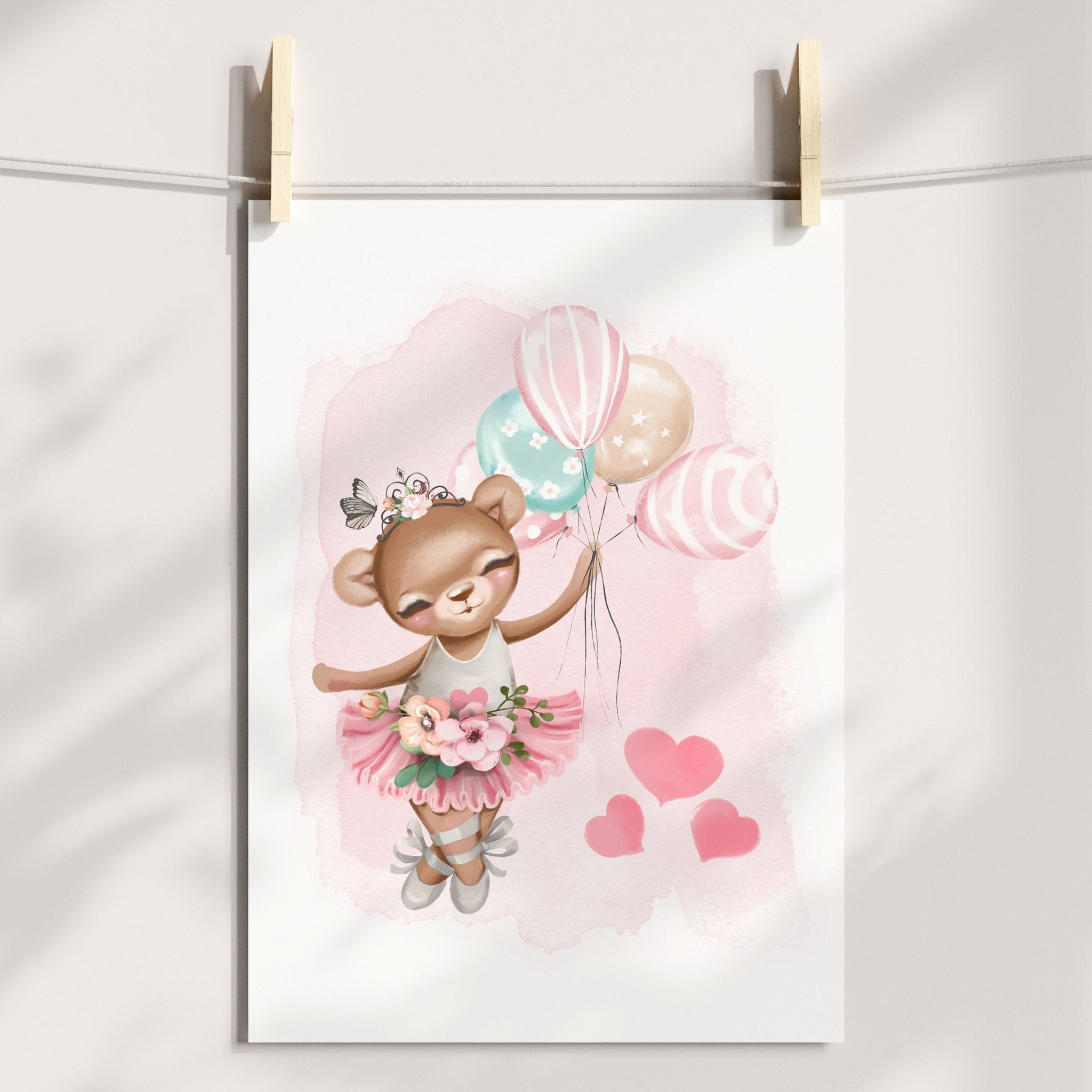 Ballerina Bear Print