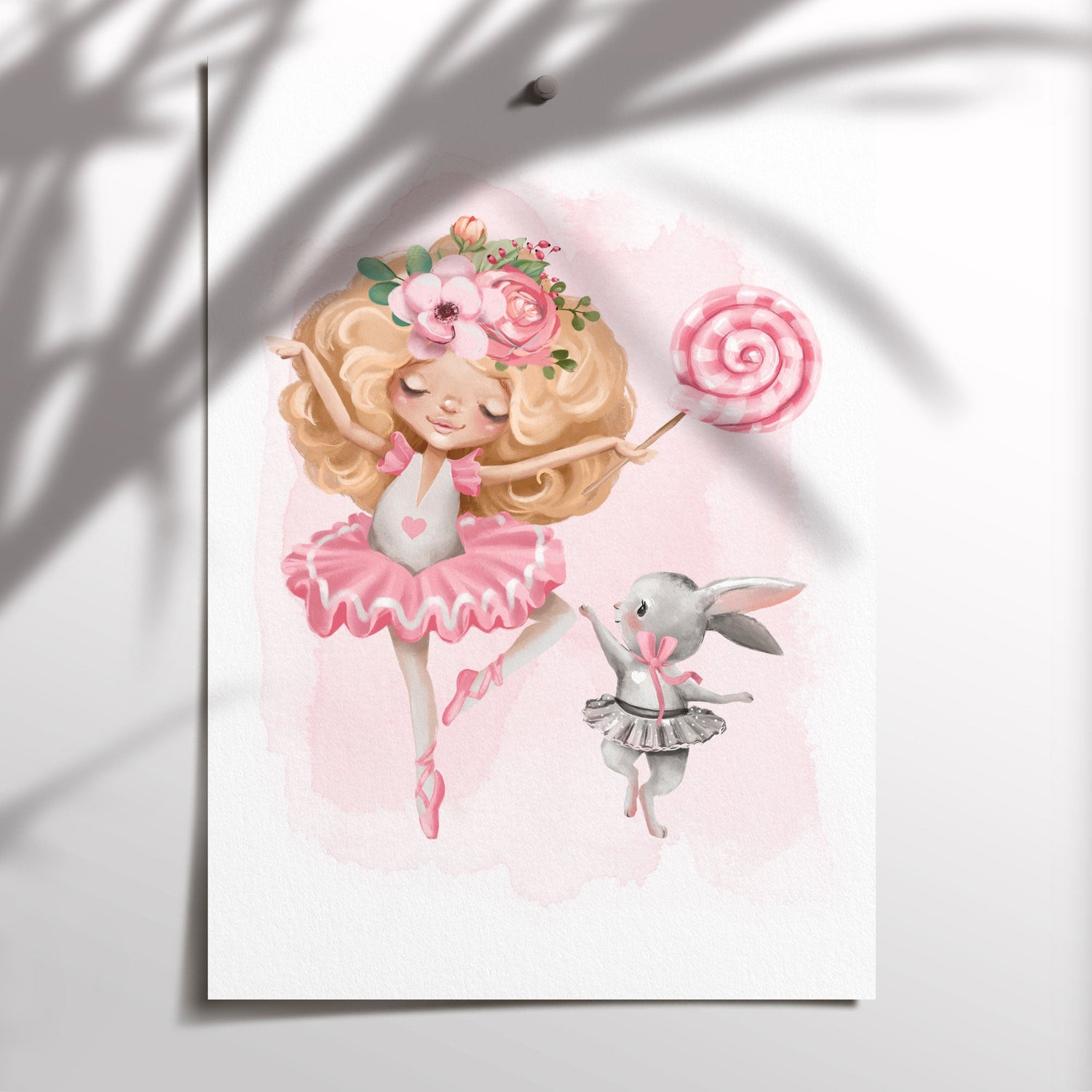 Ballerina & Bunny Print