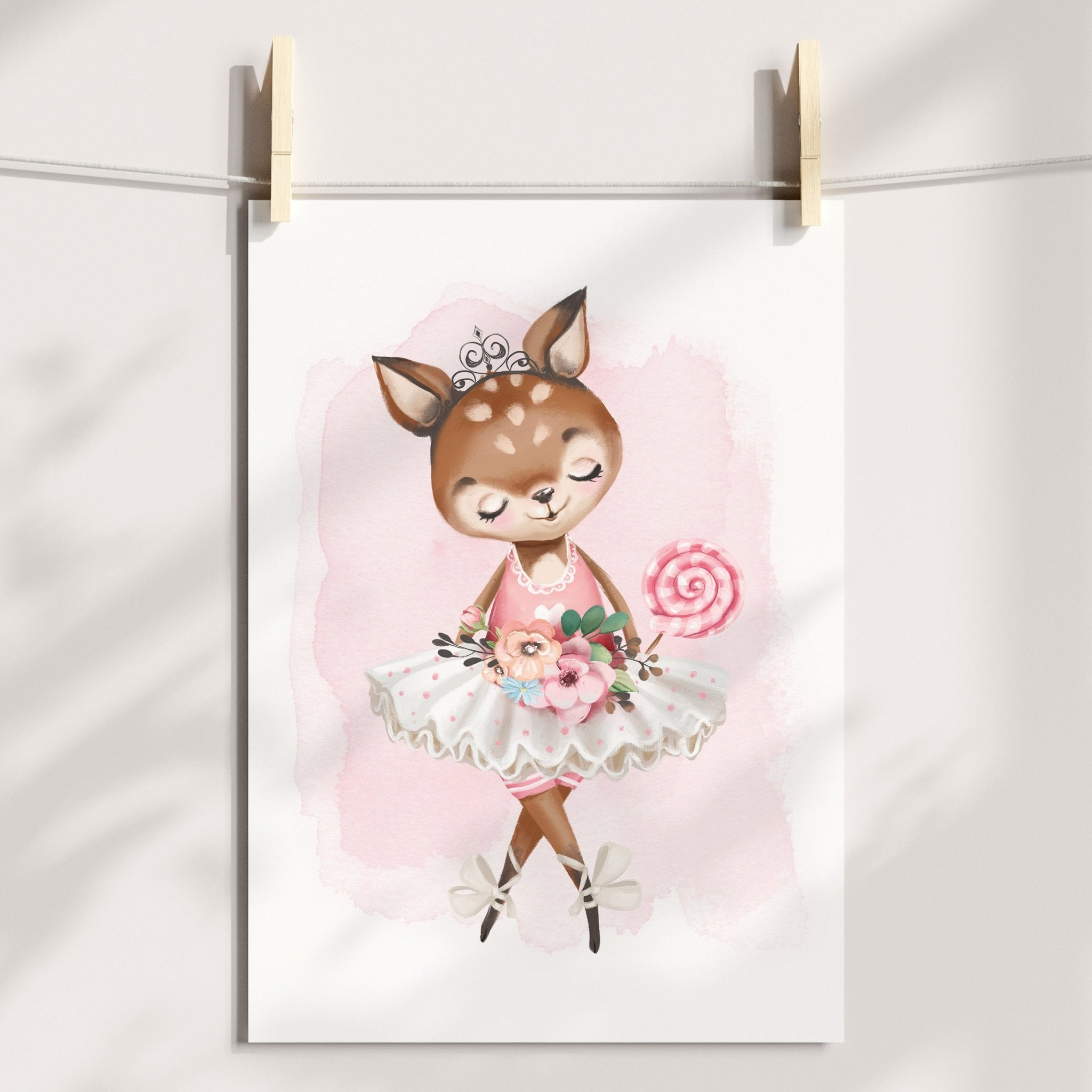 Ballerina Deer Print