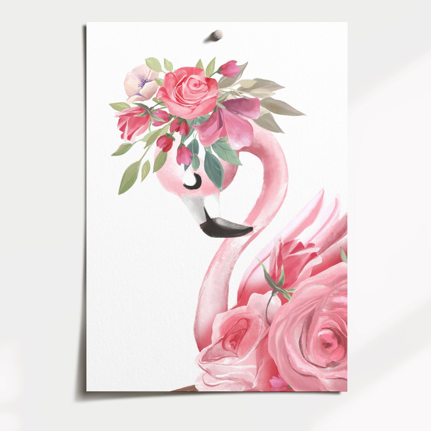 Ballerina Flamingos & Letter Print