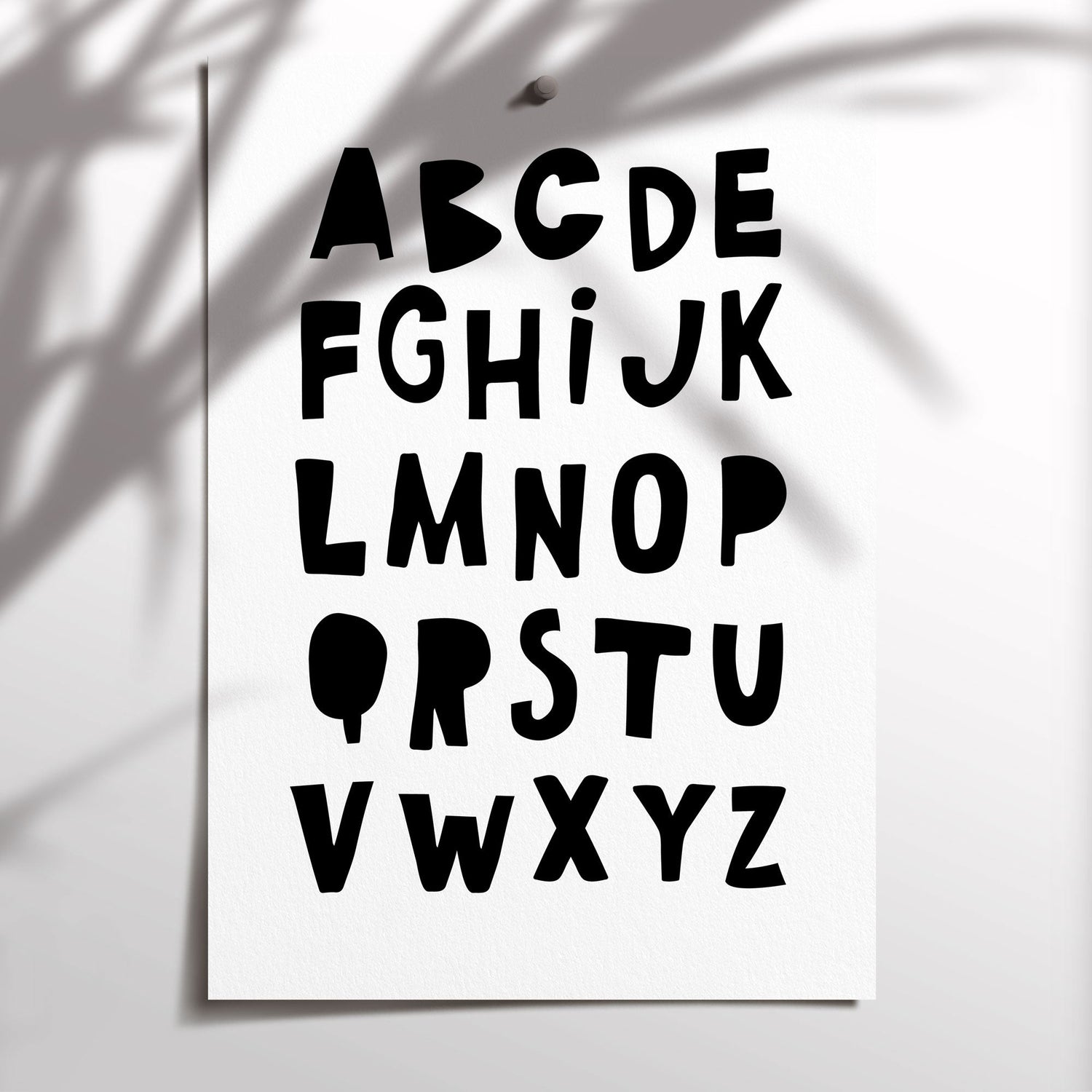 Black Alphabet Print