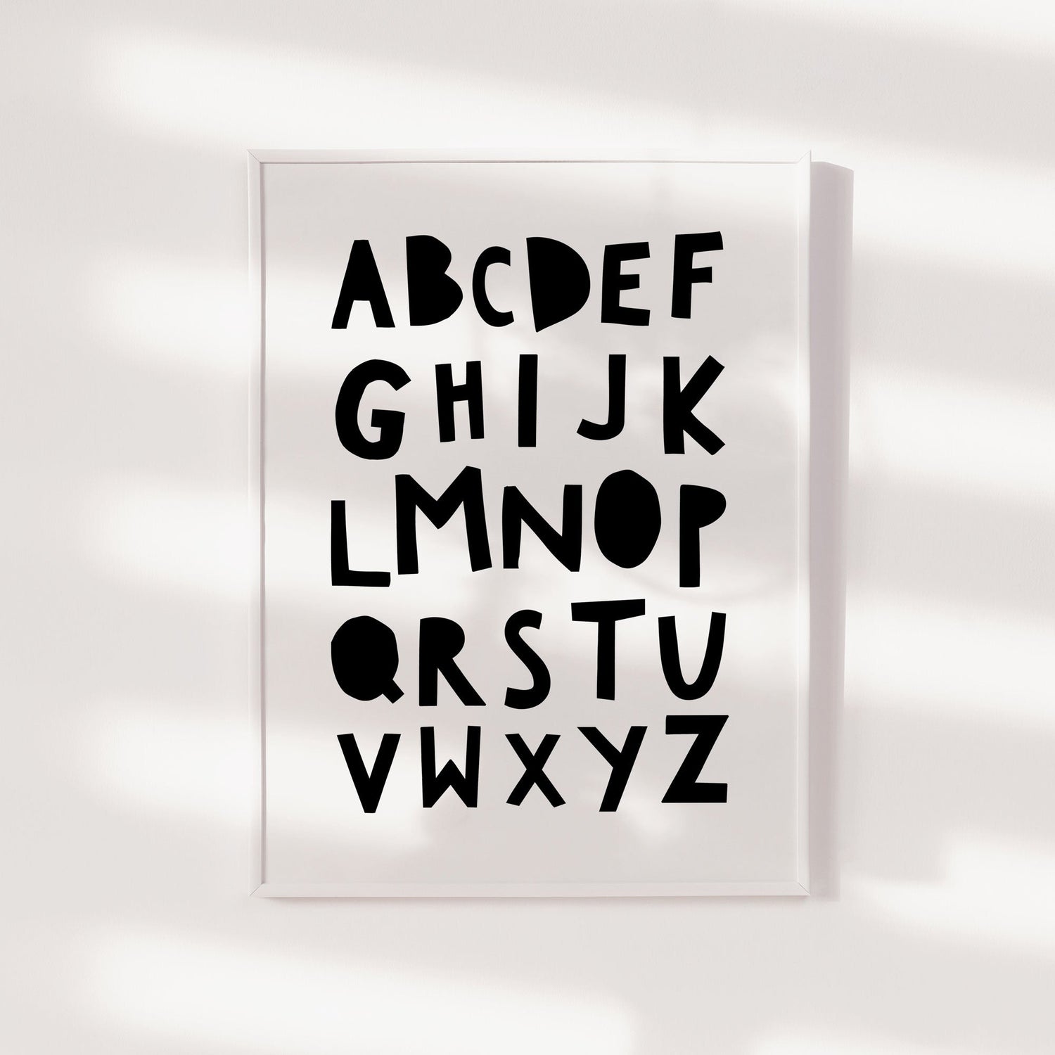 Black Alphabet Print