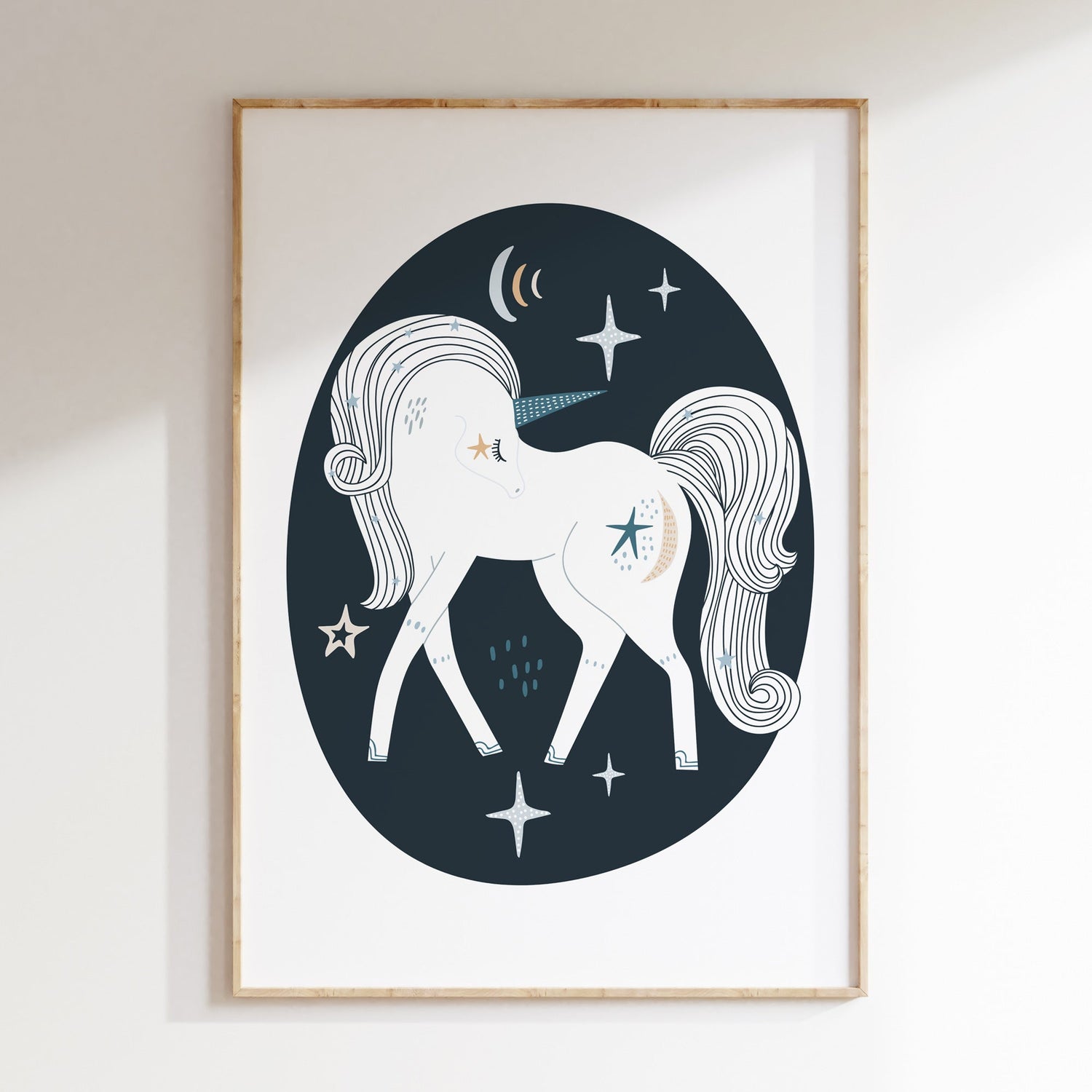 Blue Unicorn Print