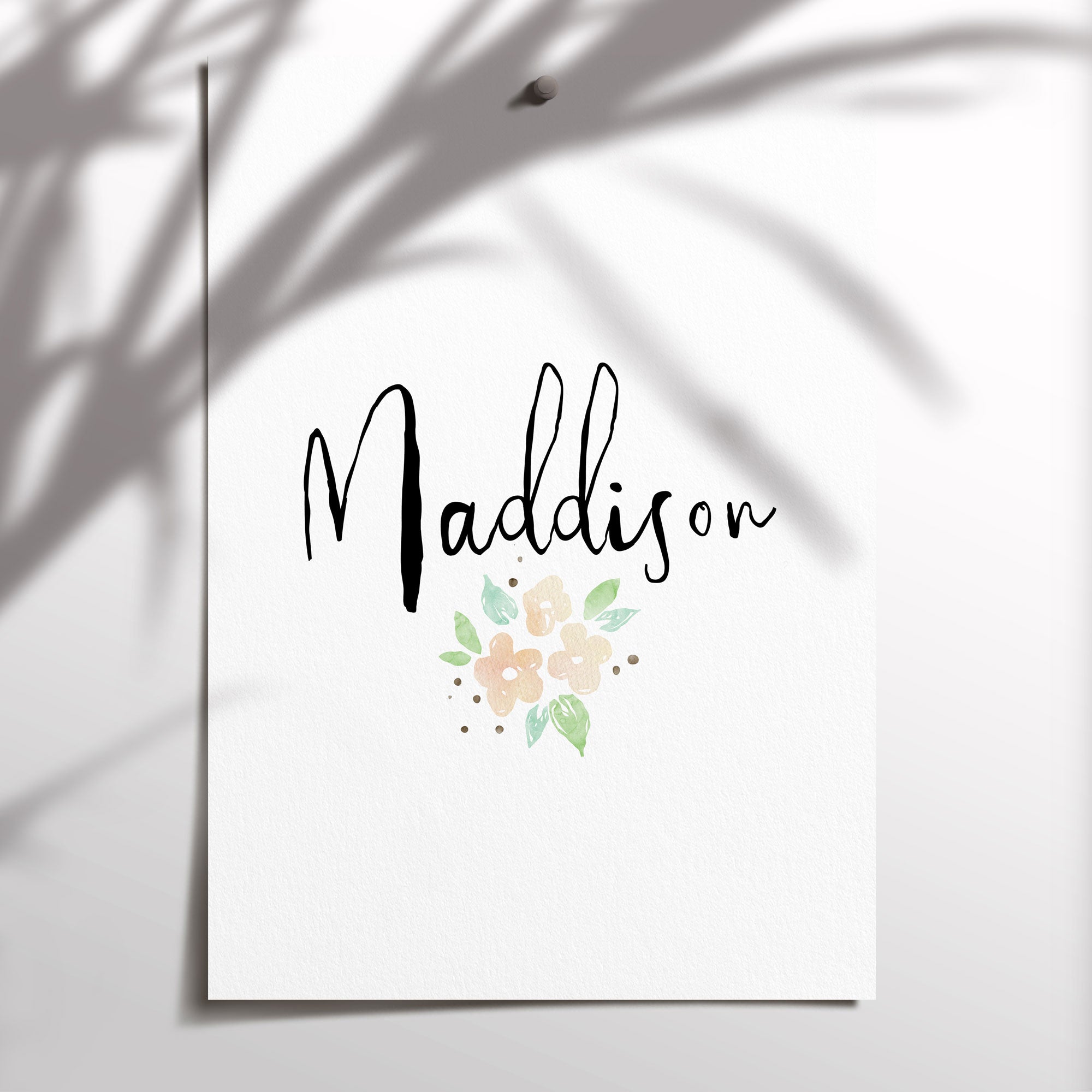 Boho Floral Name Print