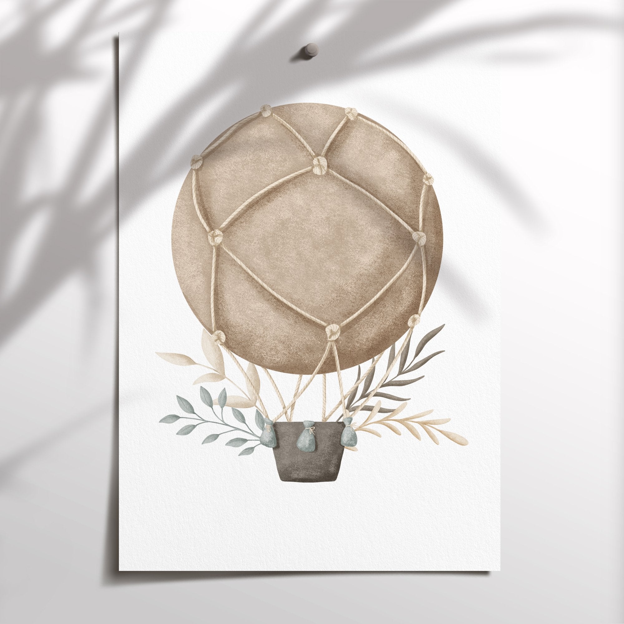 Boho Hot Air Balloon Print