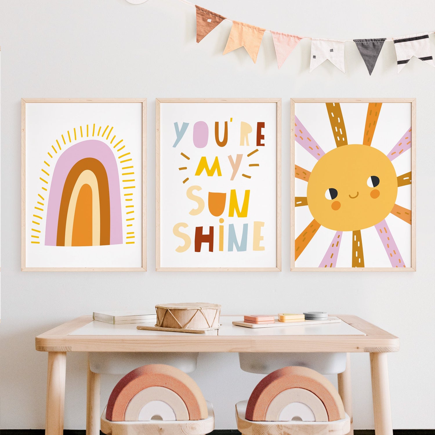 12 Teen Girl Bedroom Art Set, Moon Sun Rainbow Wall Art, Wall Art Collection,  Printable Art for Her, Girl Wall Decor, Prints Set for Girls 