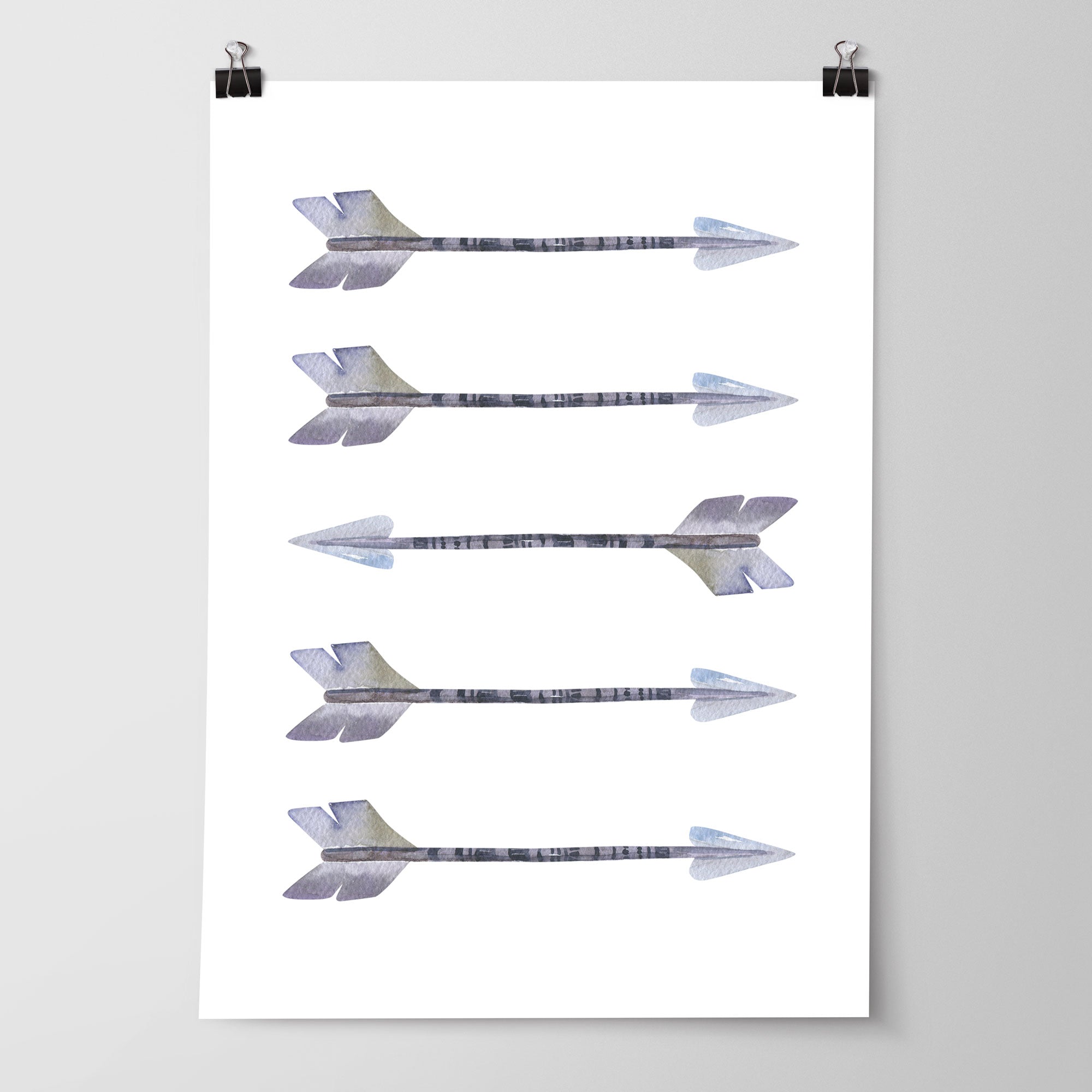 Watercolour Tribal Arrow Print
