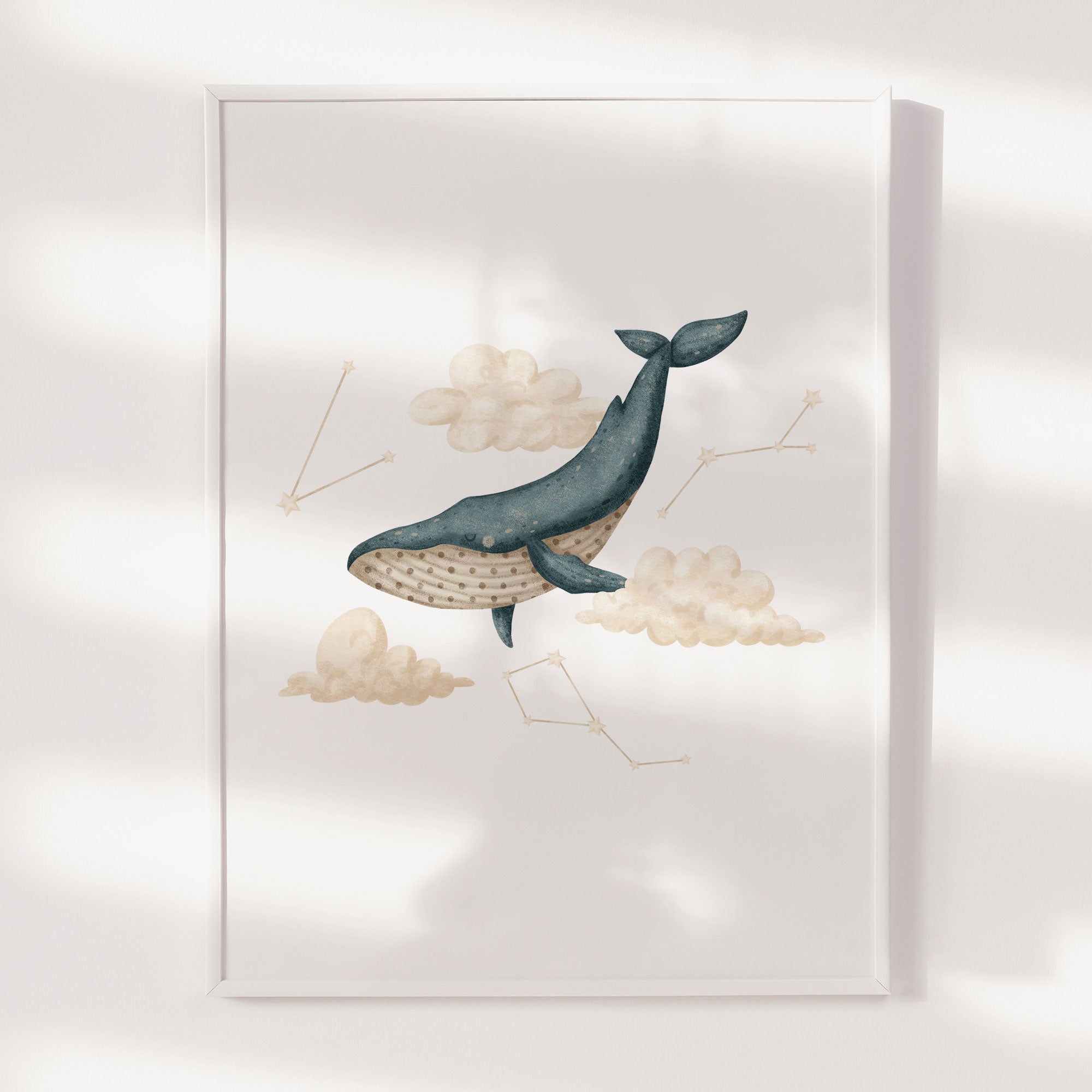 Boho Whale Print