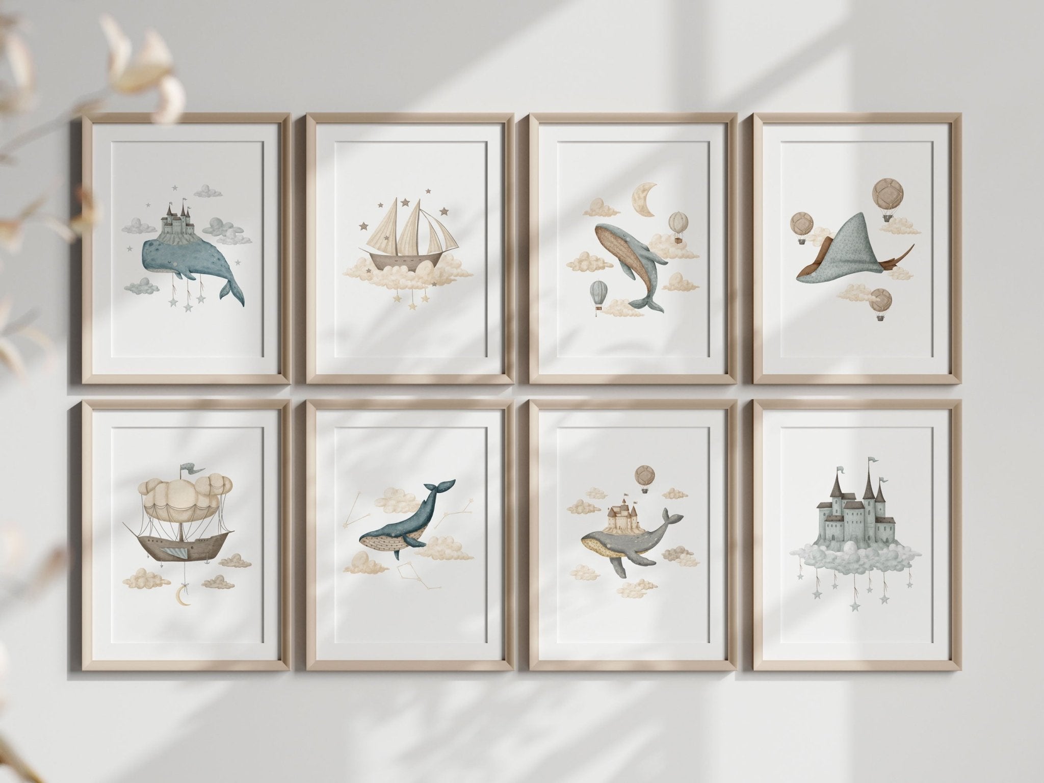 Boho Whale Print
