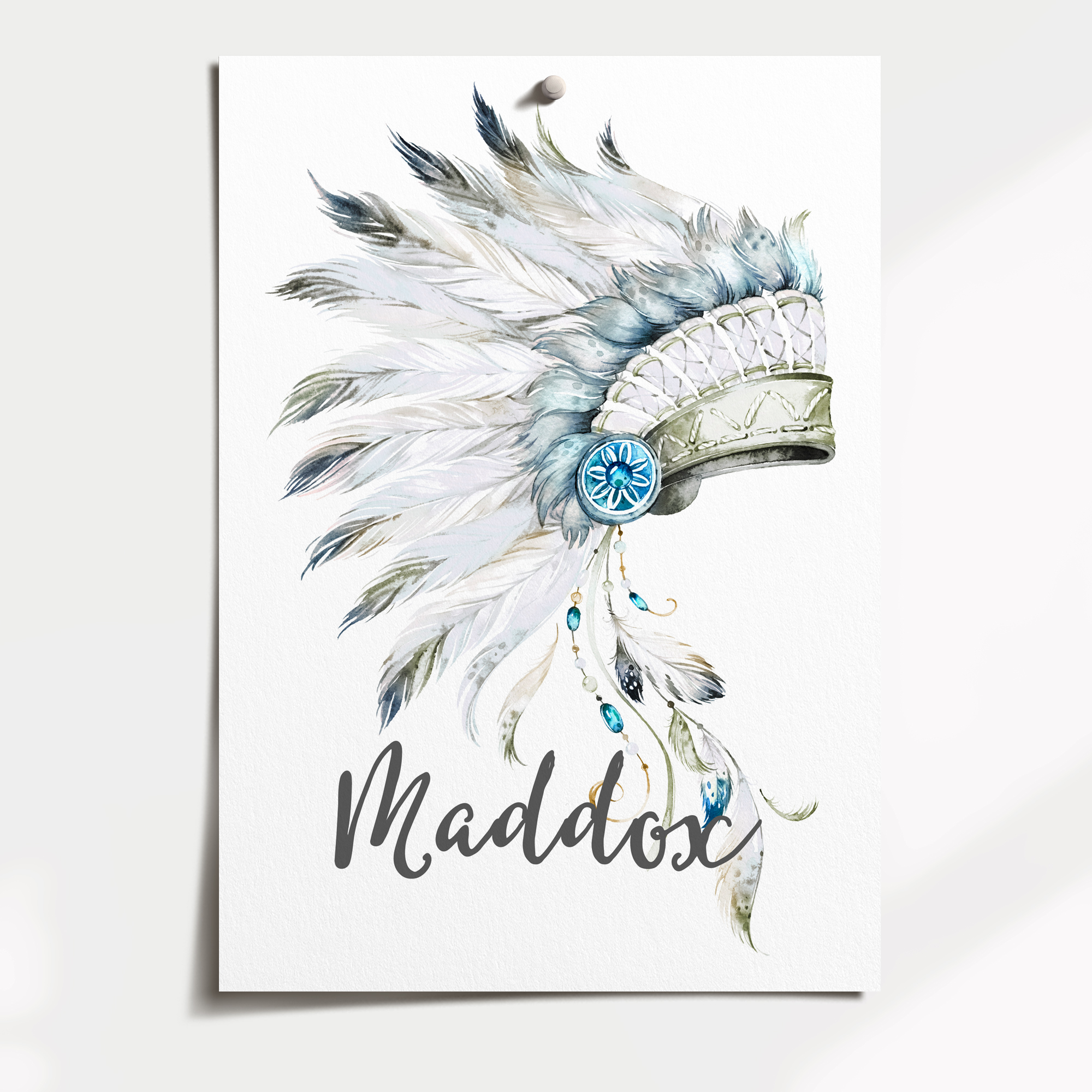 Tribal Headdress Name Print