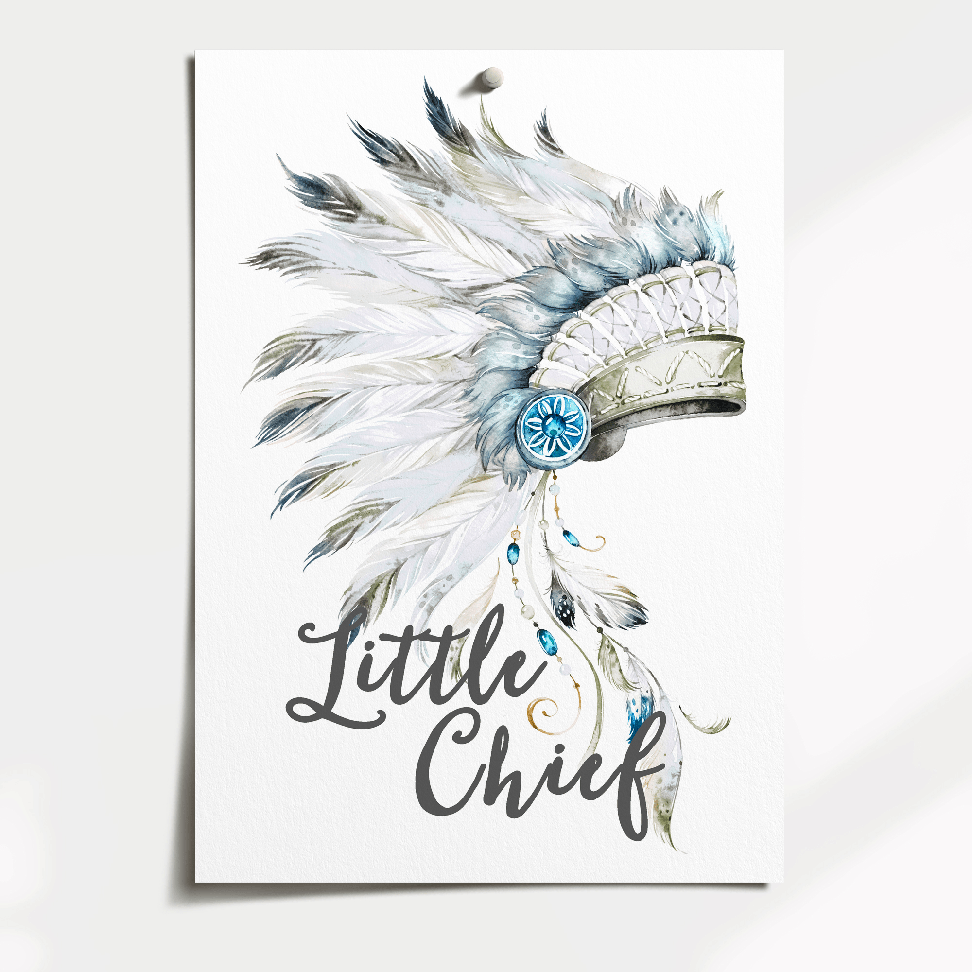 Little Chief Headdress Print