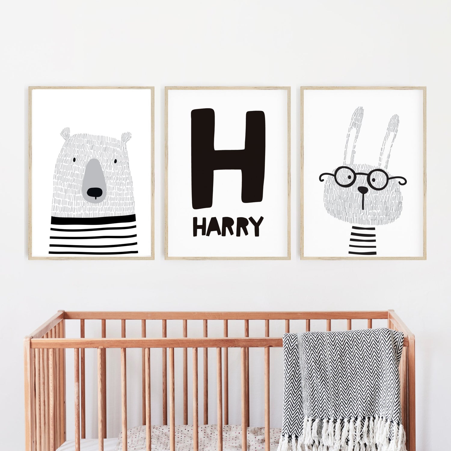 Bunny, Bear & Name Prints