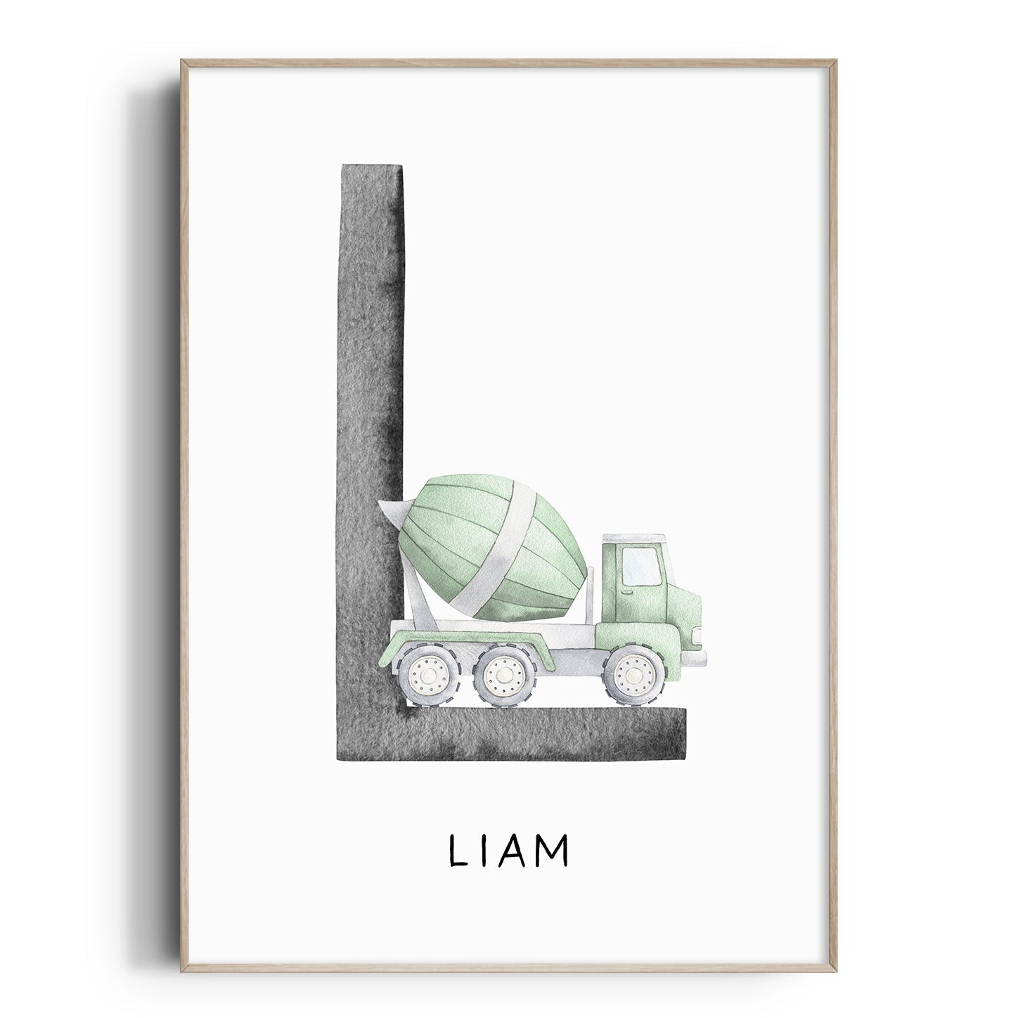 Cement Truck Name Print