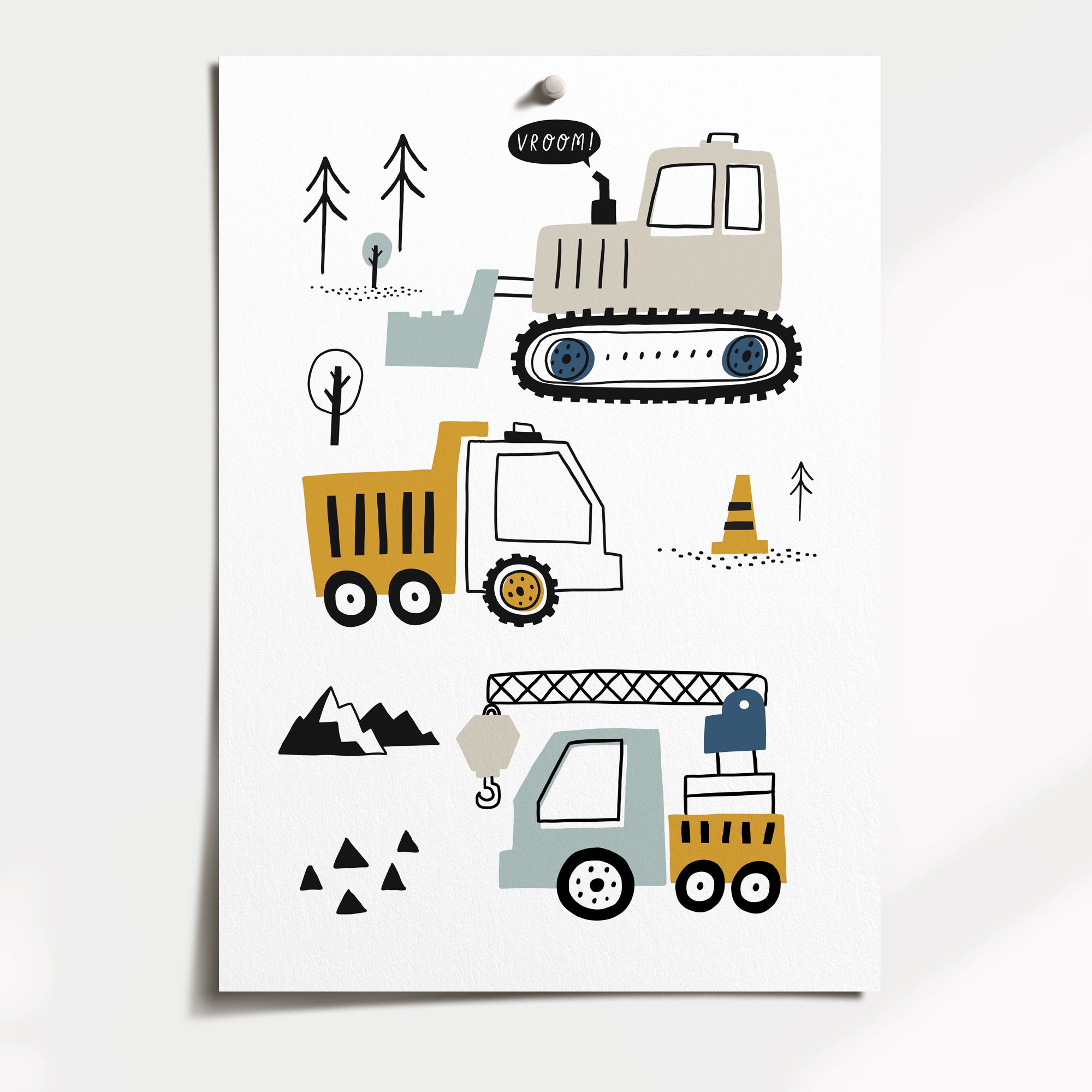 Construction Vehicles & Name Prints