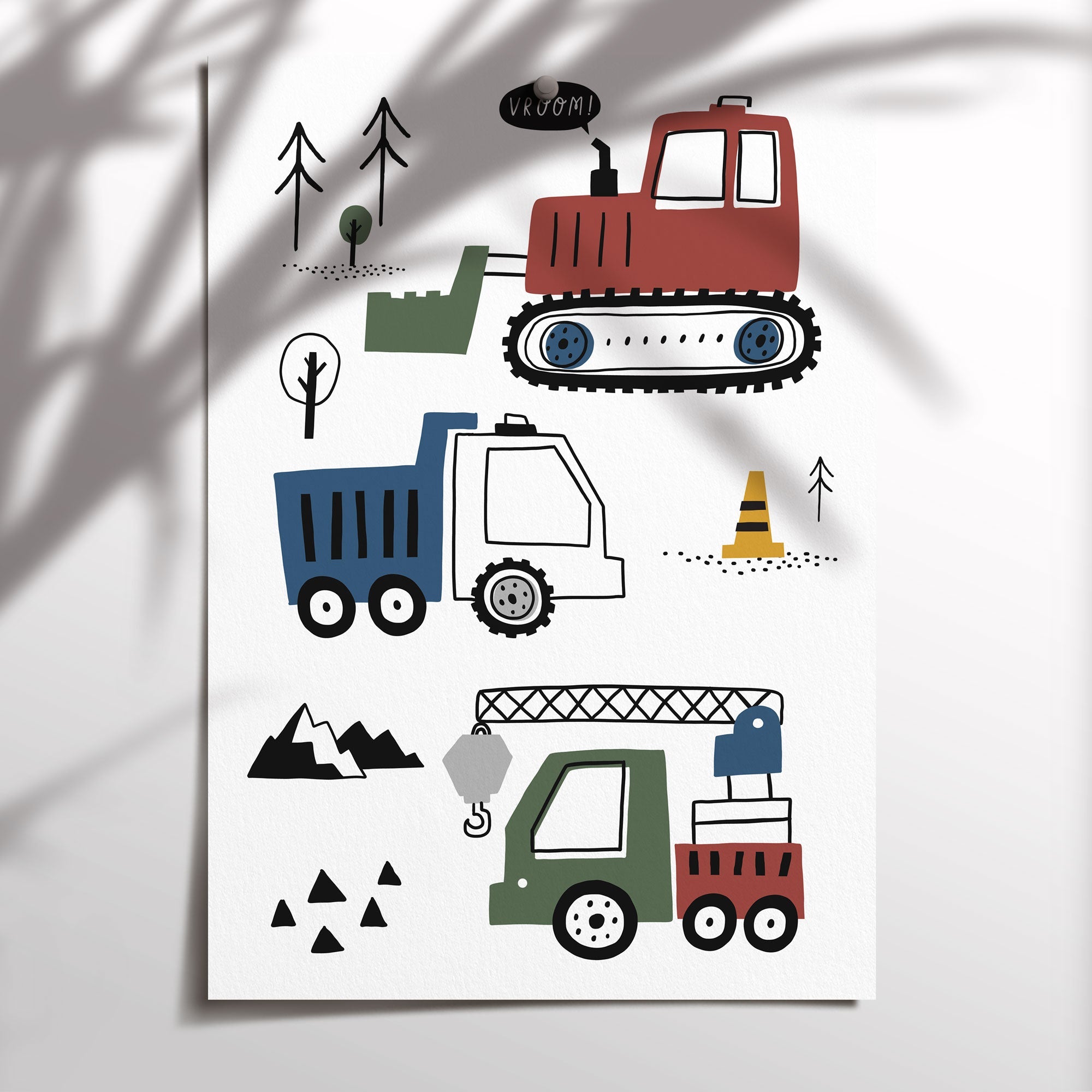 Construction Vehicles  Print