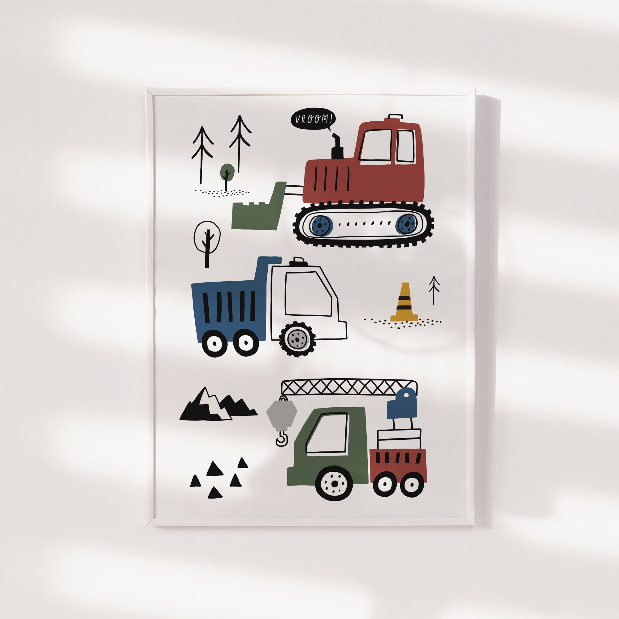 Construction Vehicles  Print