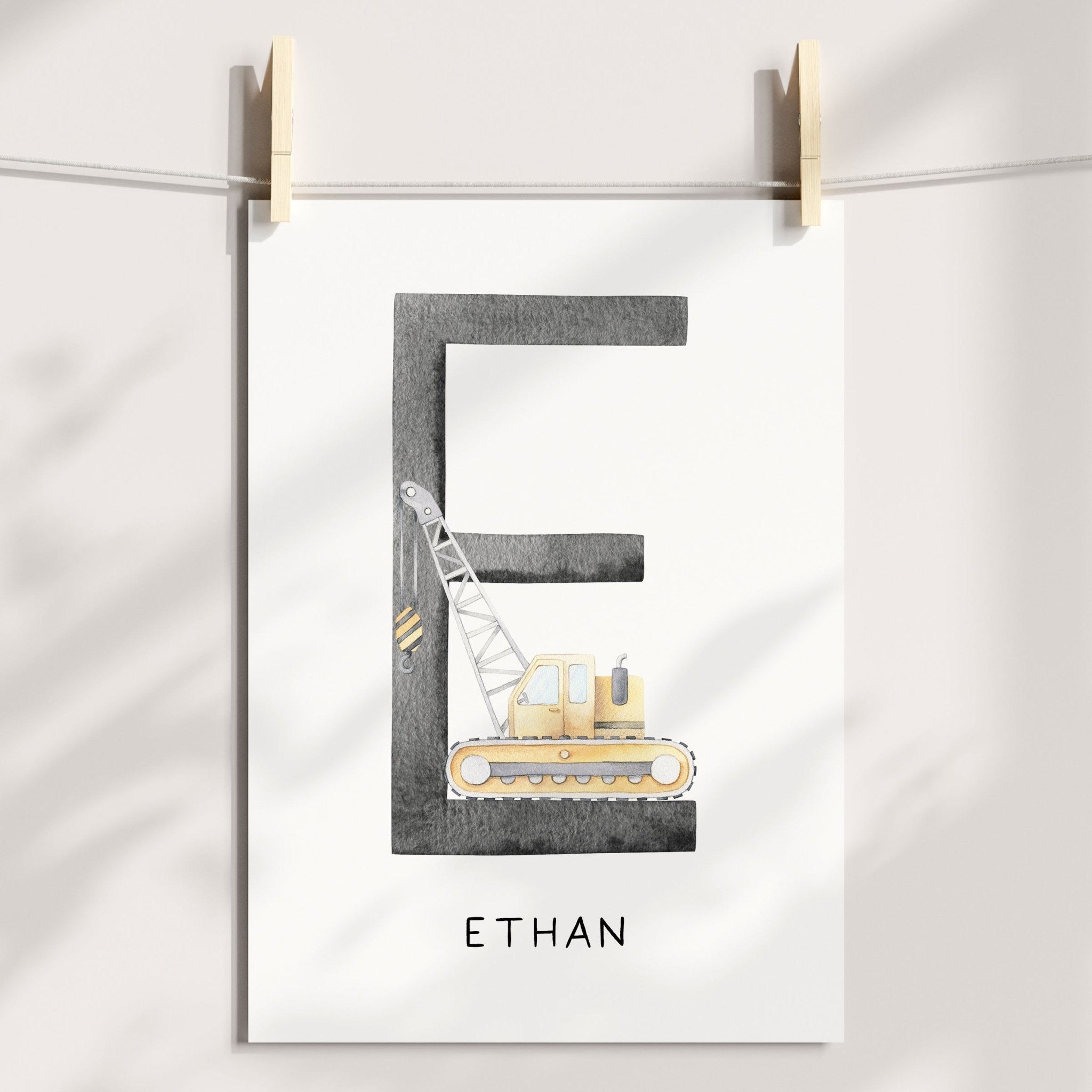 Crane Truck Name Print