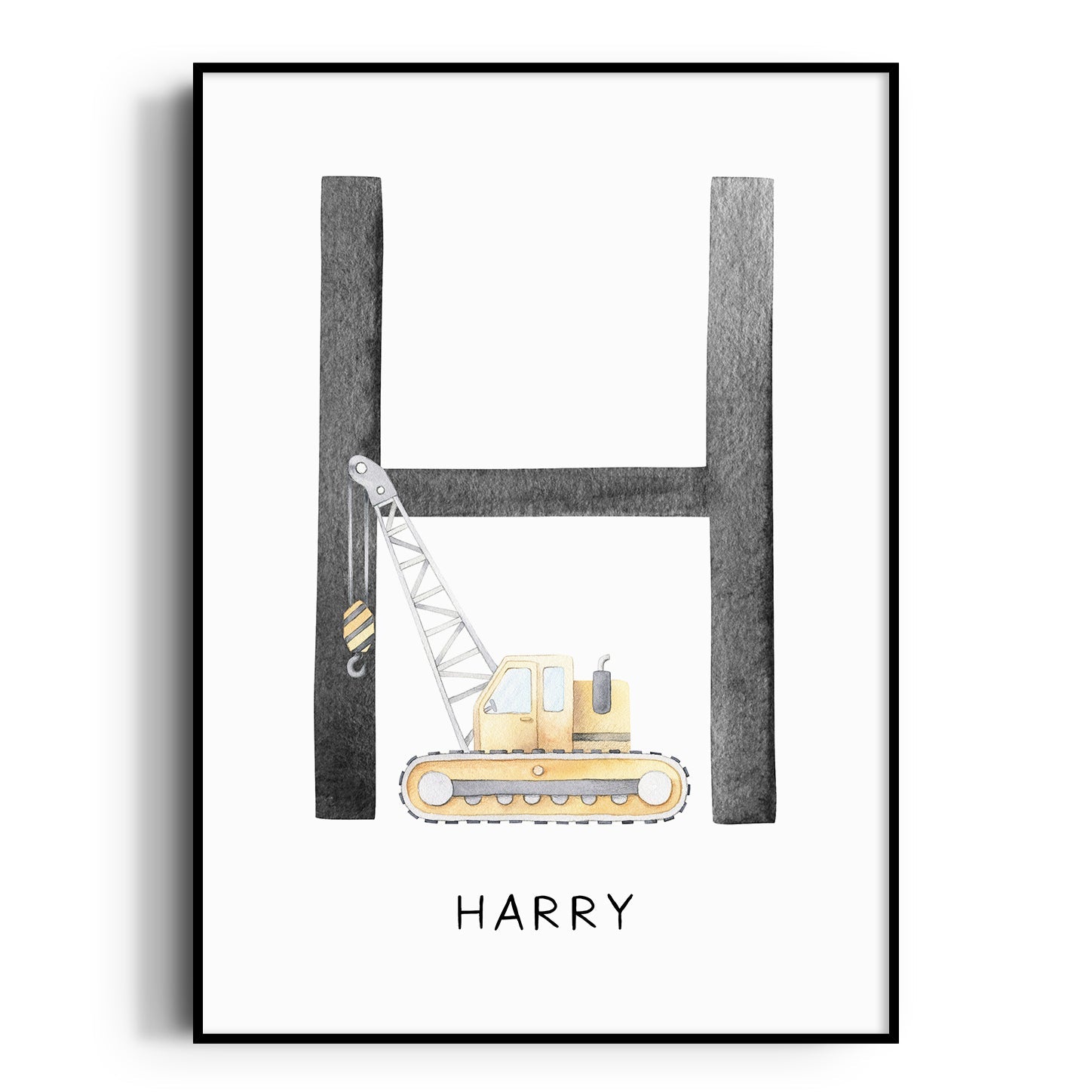 Crane Truck Name Print