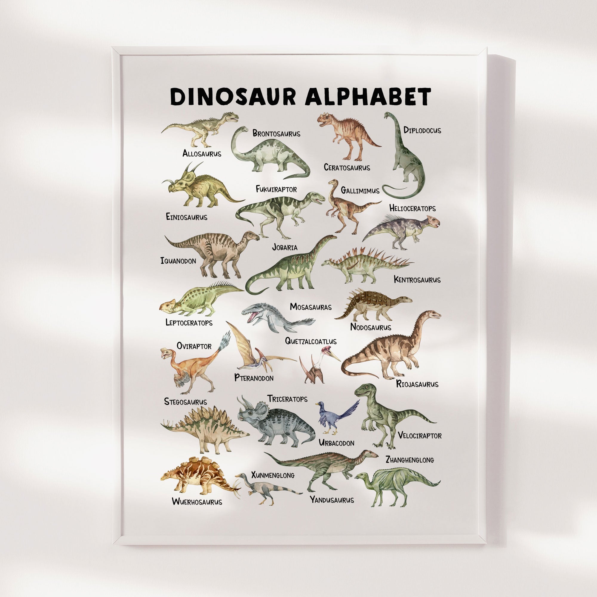 Dinosaur Alphabet Print