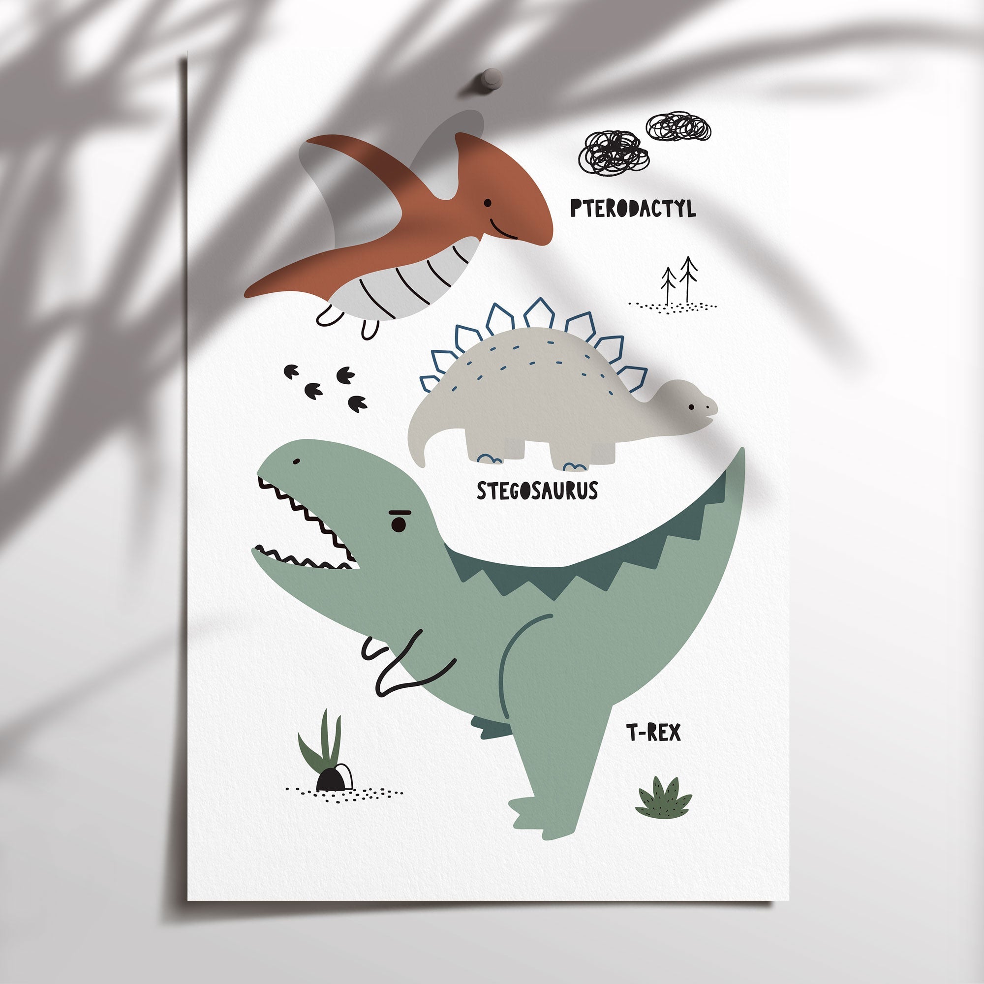 Dinosaur Chart Print