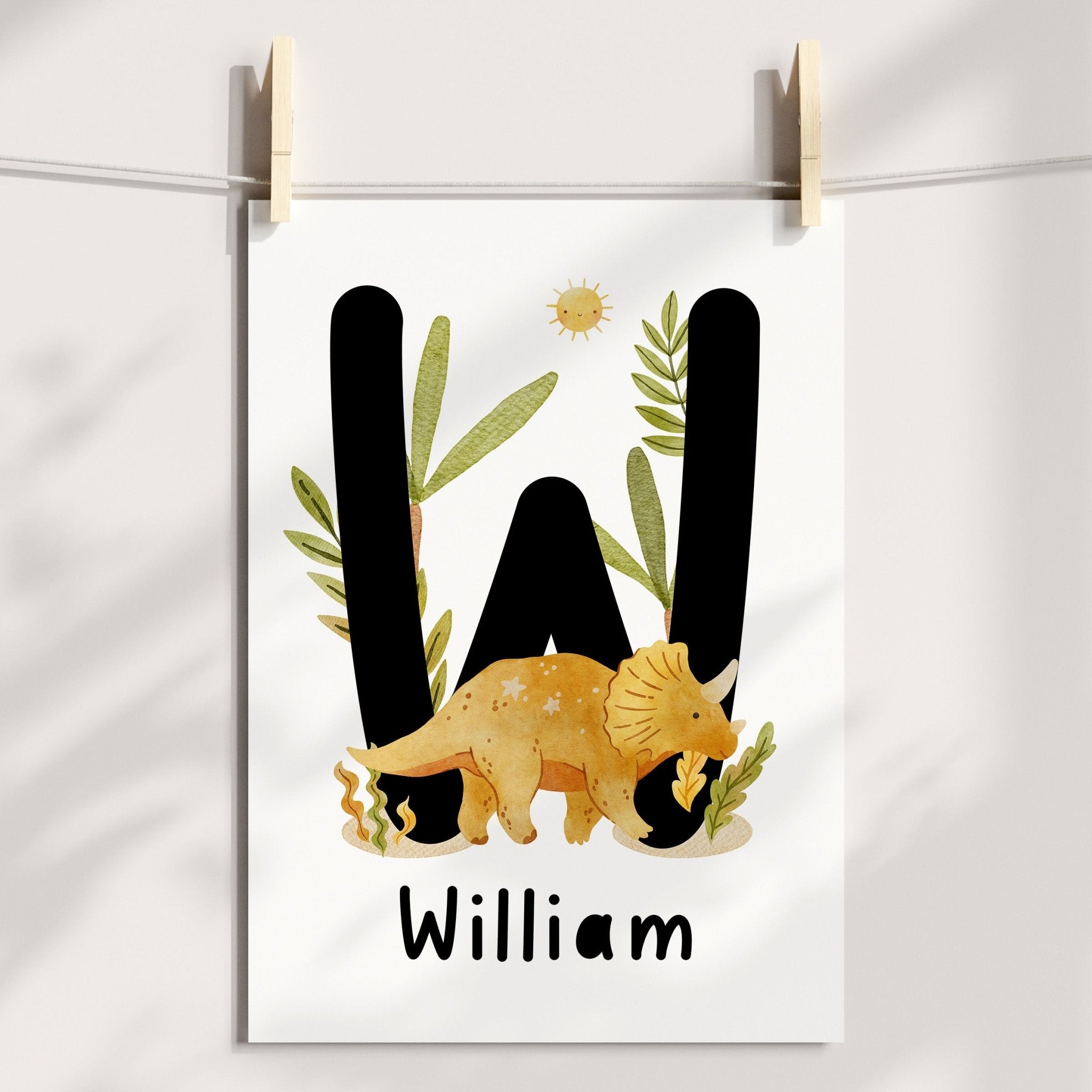 Dinosaur Name Print - Triceratops