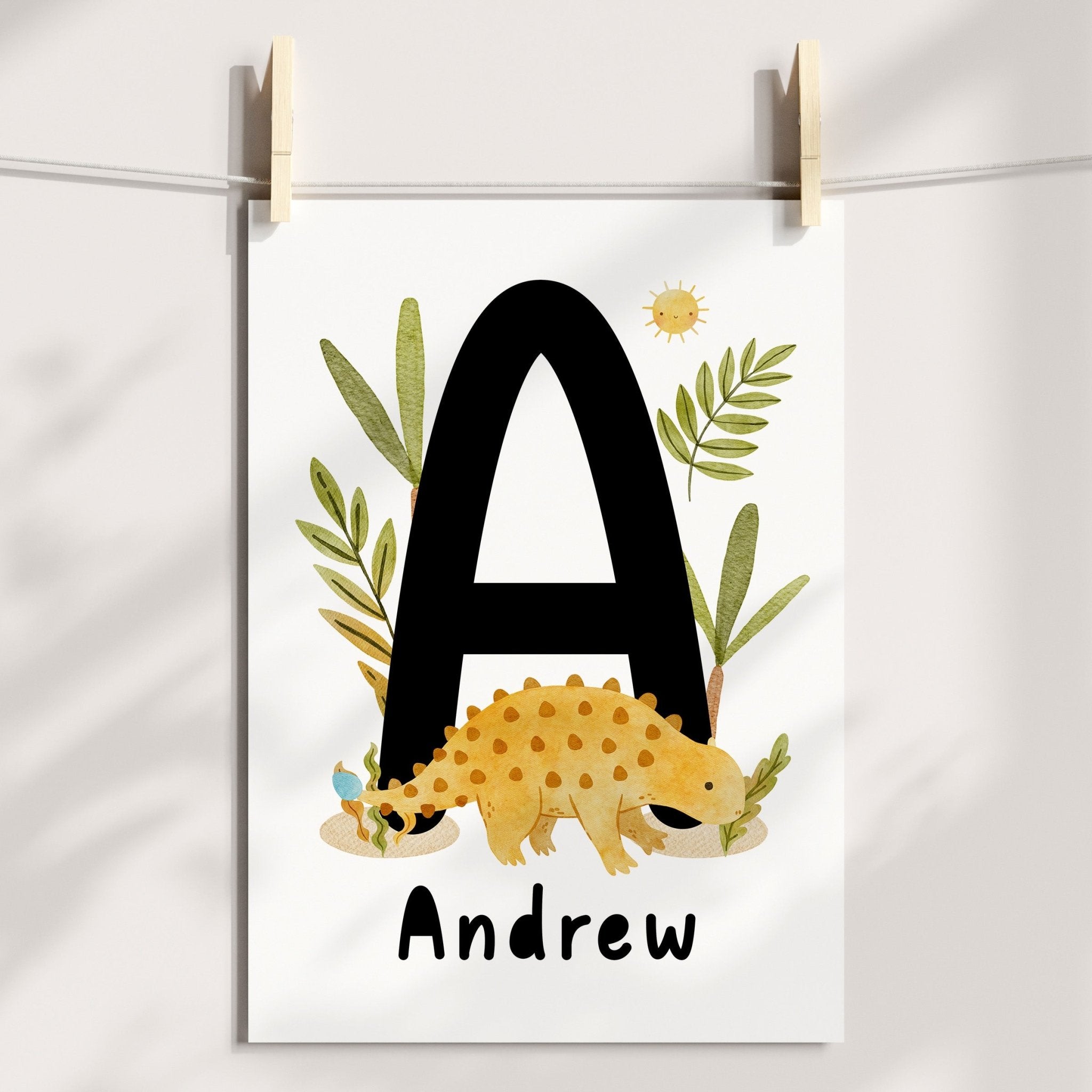 Dinosaur Name Print - Ankylosaurus
