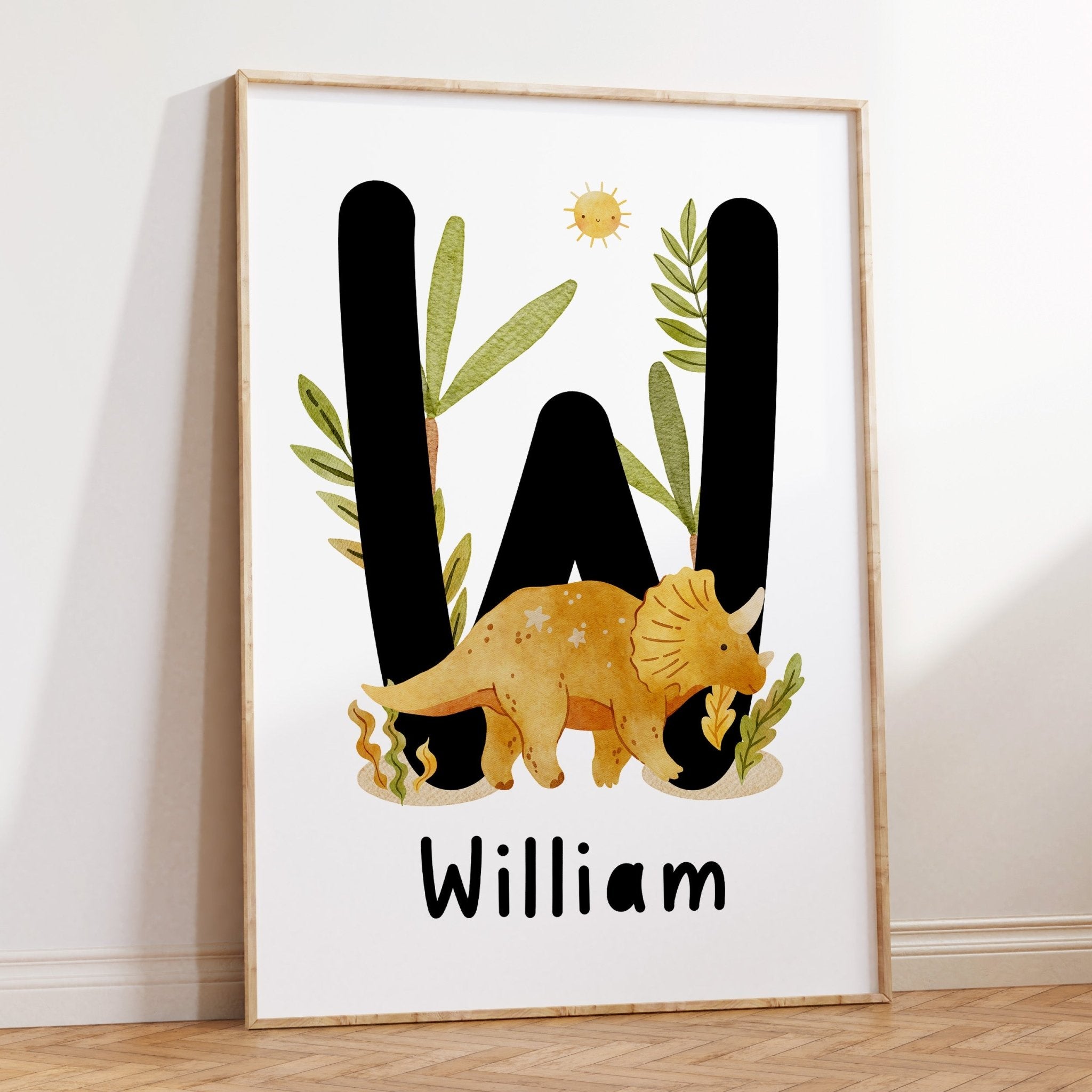Dinosaur Name Print - Triceratops