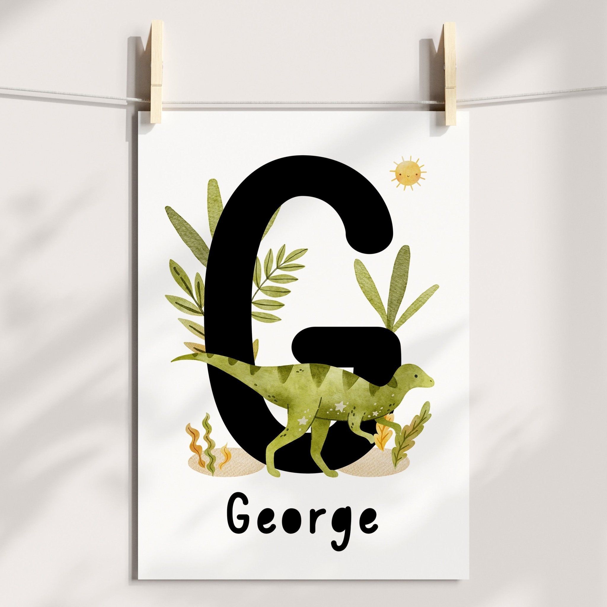 Dinosaur Name Print - Velociraptor